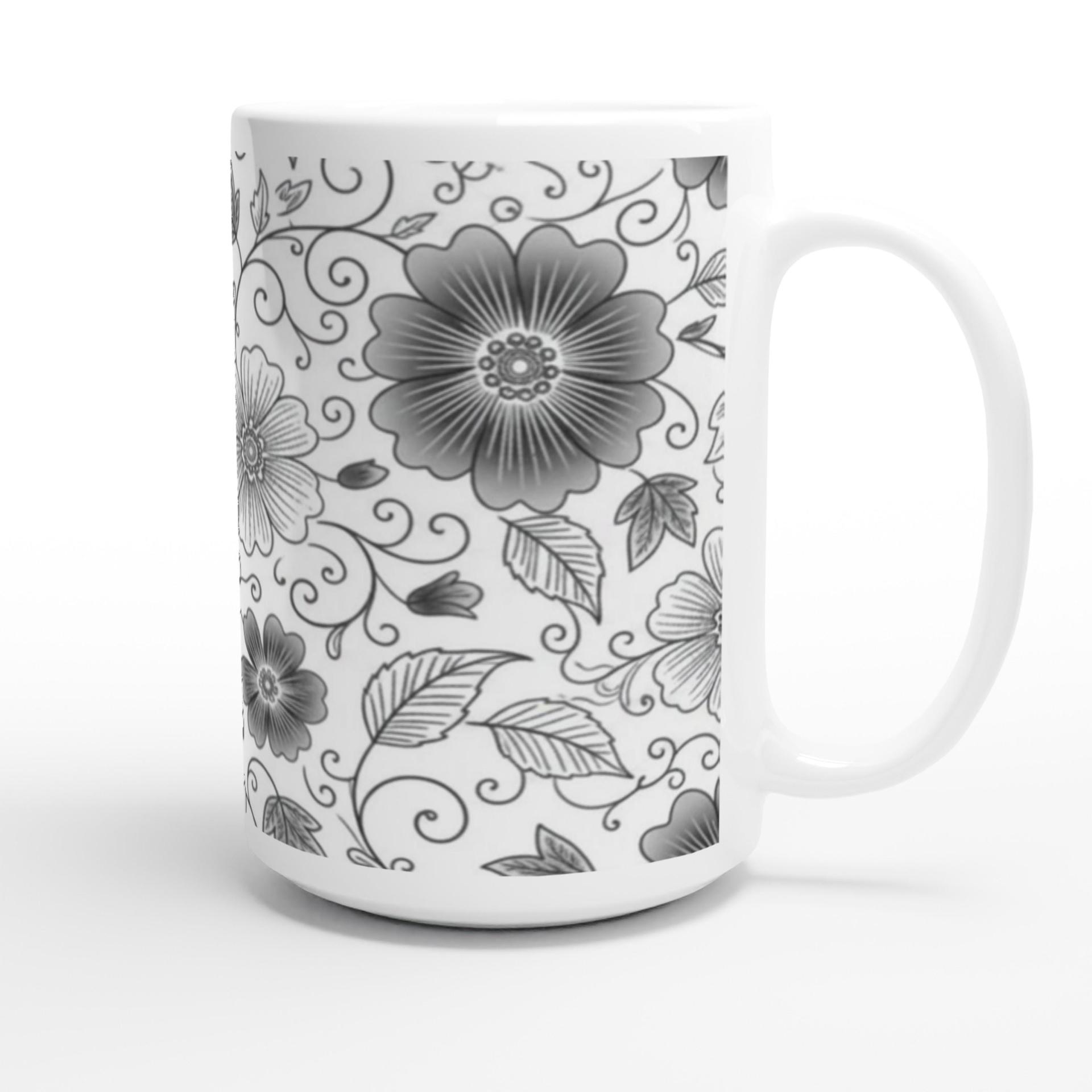 Floral Cups -  Large and Small Ceramic Mug