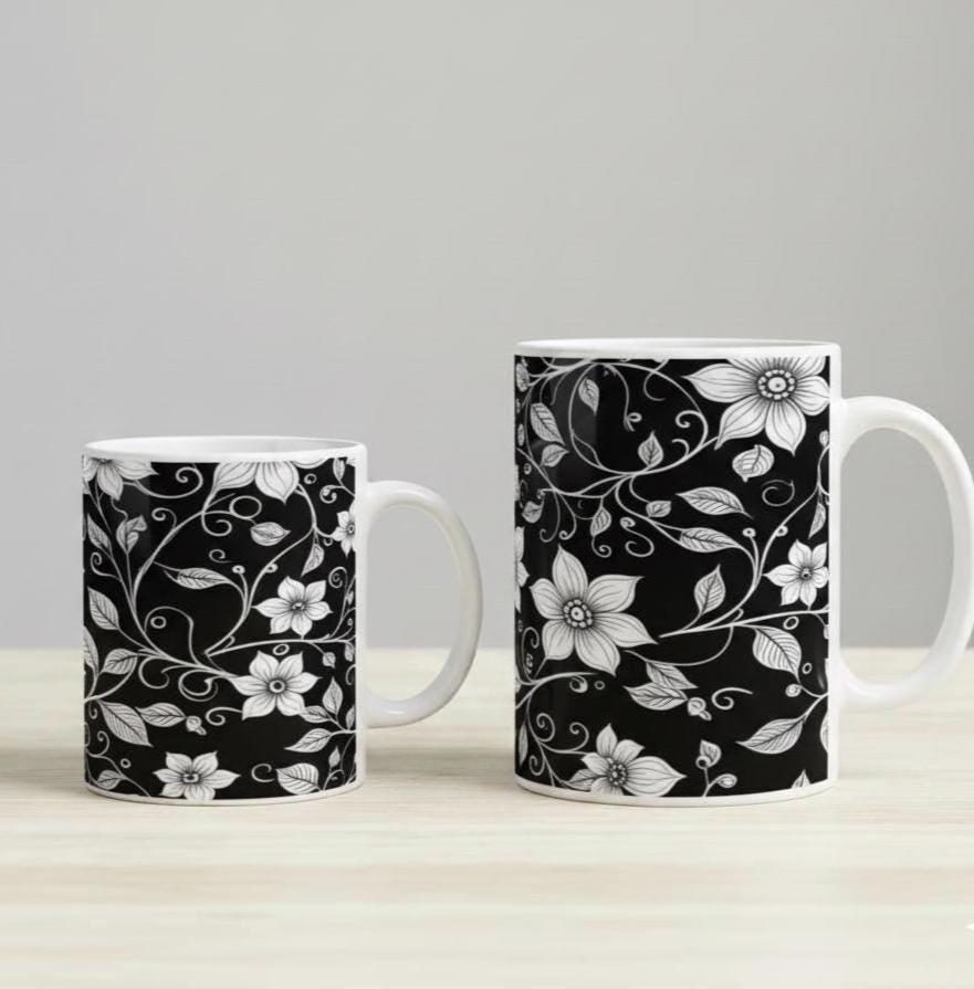 Floral Cups -  Large and Small Ceramic Mug