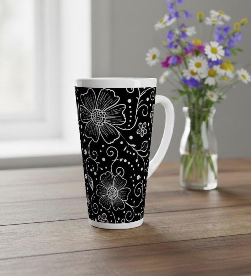 Latte 17oz Ceramic Mug - Coffee or Tea Cup, Extra Tall