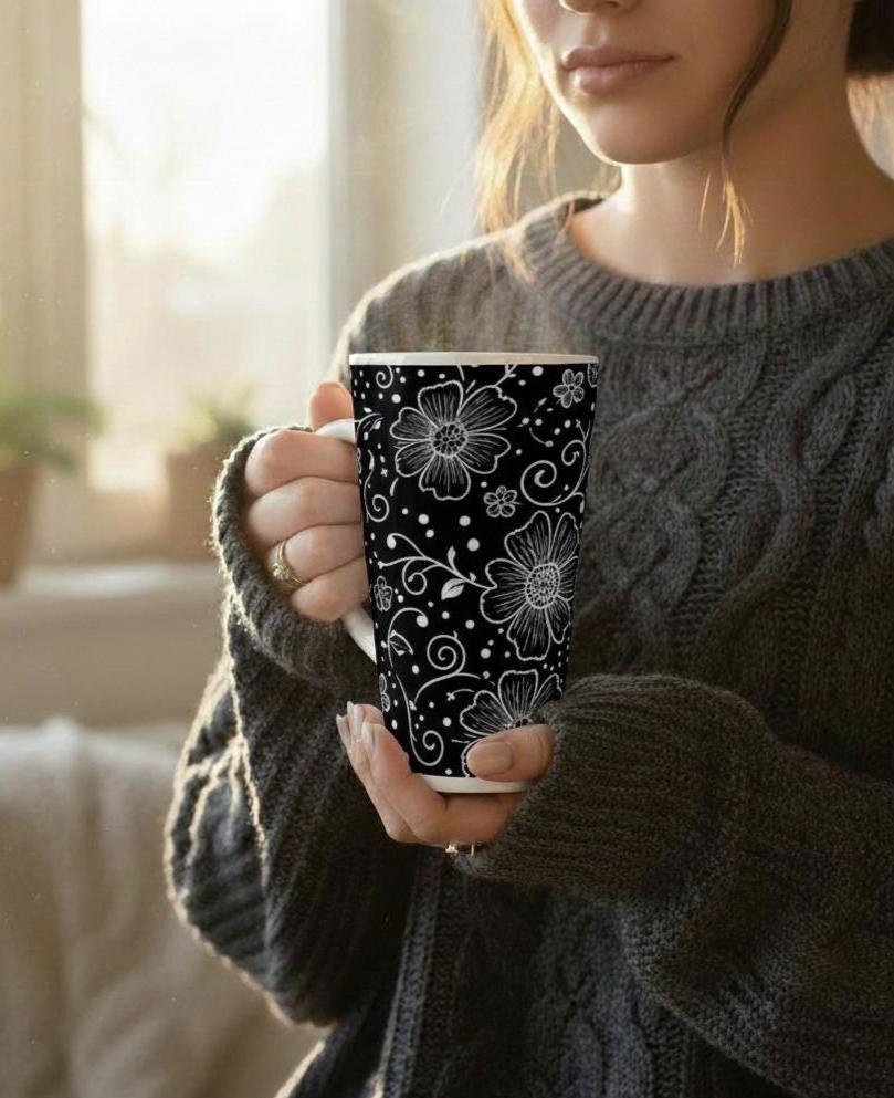 Latte 17oz Ceramic Mug - Coffee or Tea Cup, Extra Tall