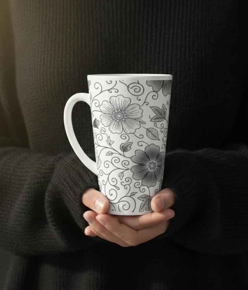 Latte 17oz Ceramic Mug - Coffee or Tea Cup, Extra Tall