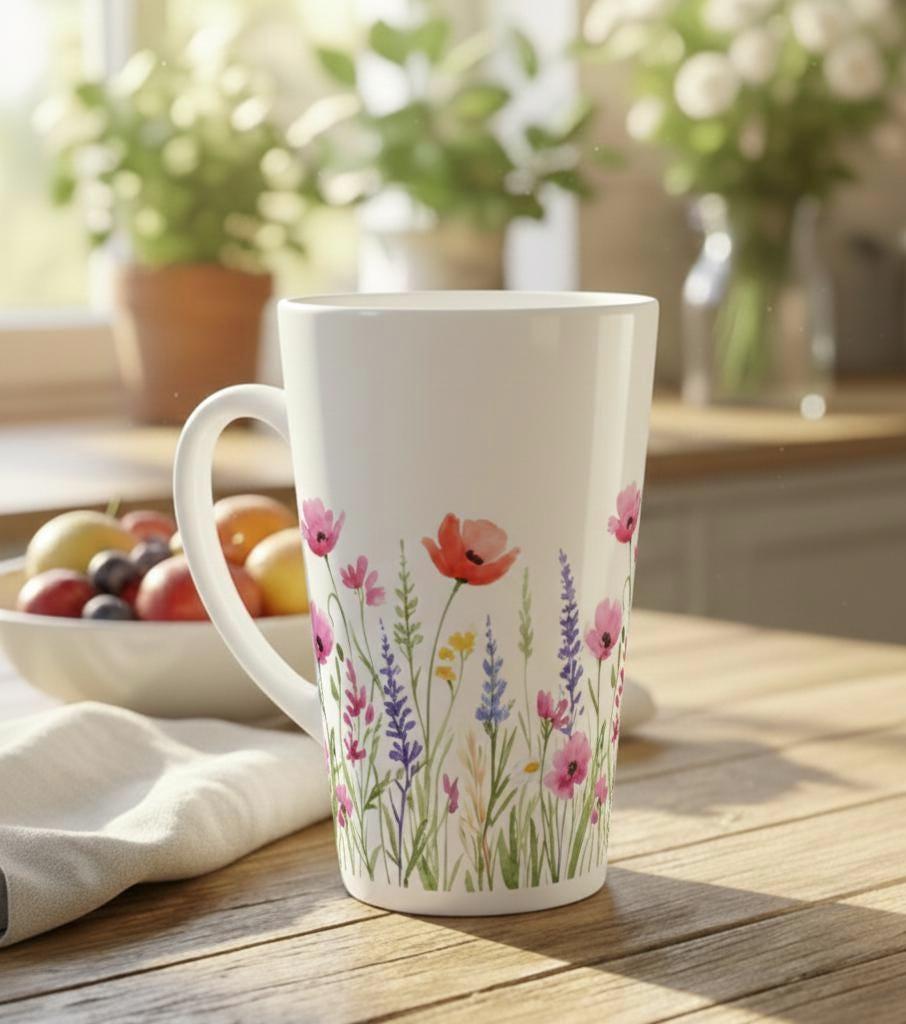 Latte 17oz Ceramic Mug - Coffee or Tea Cup, Extra Tall