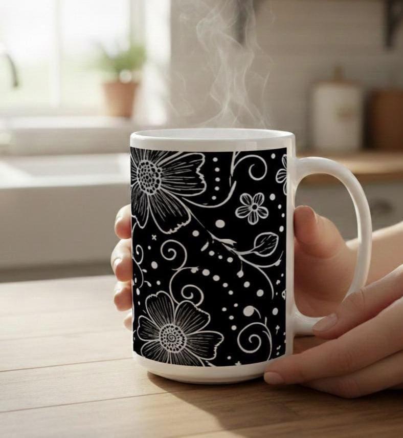 Floral Cups -  Large and Small Ceramic Mugs