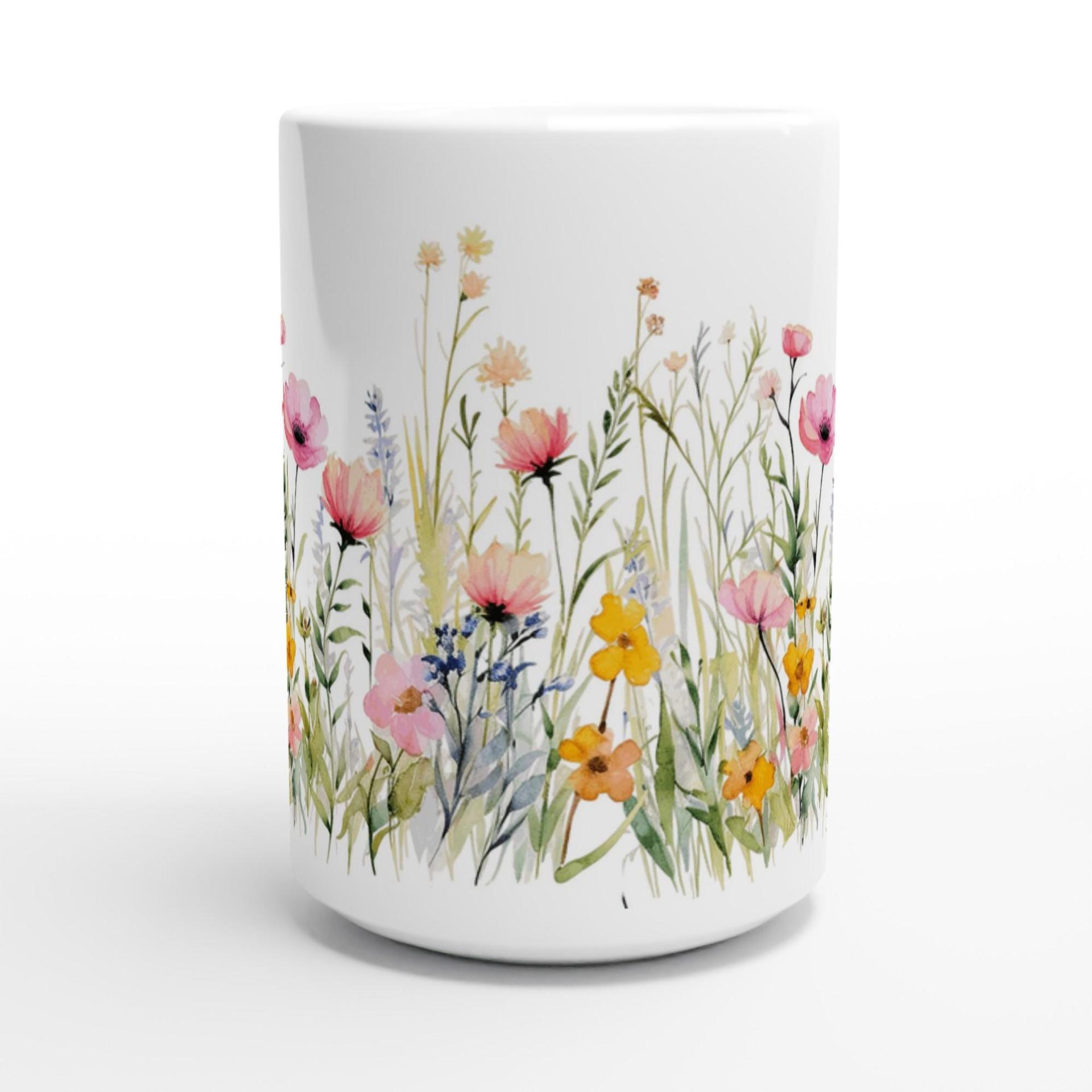 Floral Cups -  Large and Small Ceramic Mugs