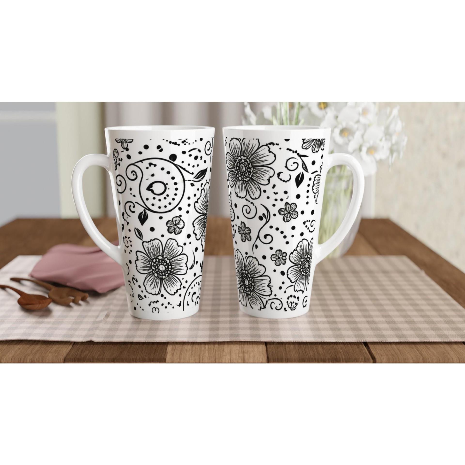 Latte 17oz Ceramic Mug - Coffee or Tea Cup, Extra Tall