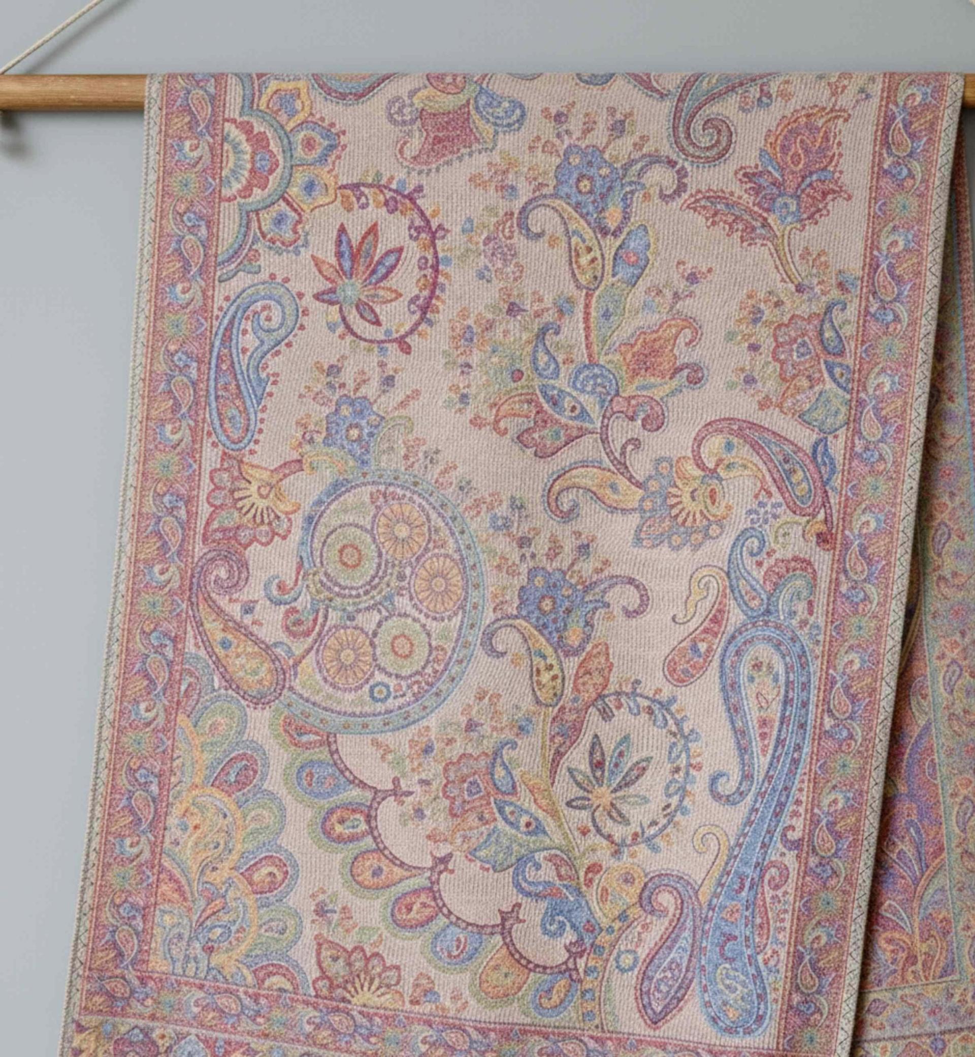 Reversible Soft Pashmina Shawl & Scarf for Women, Jacquard Brocade, Shawl, Sarong or Head Wraps