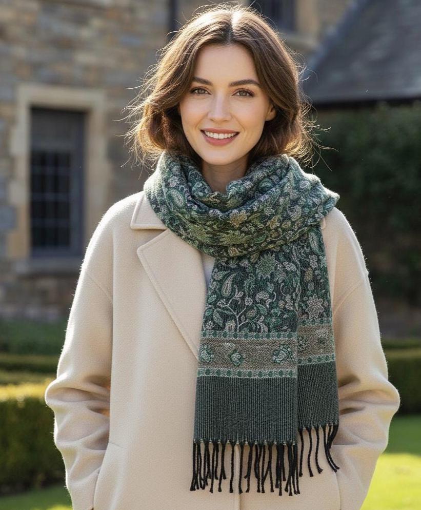 Soft Pashmina Shawl & Scarf for Women, Jacquard Brocade, Shawl, Sarong or Head Wraps