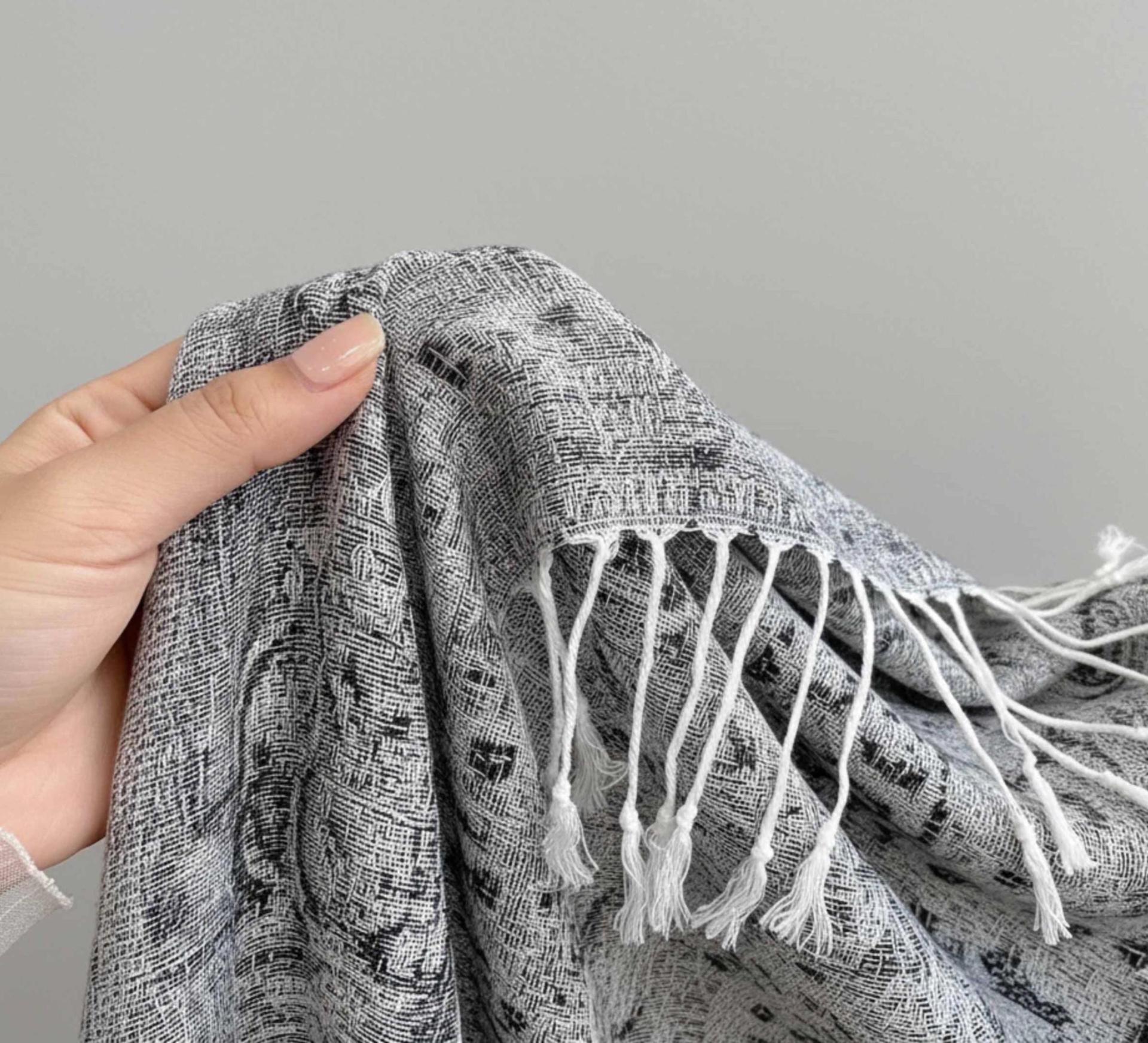 Soft Pashmina Shawl & Scarf for Women, Jacquard Brocade, Shawl, Sarong or Head Wraps