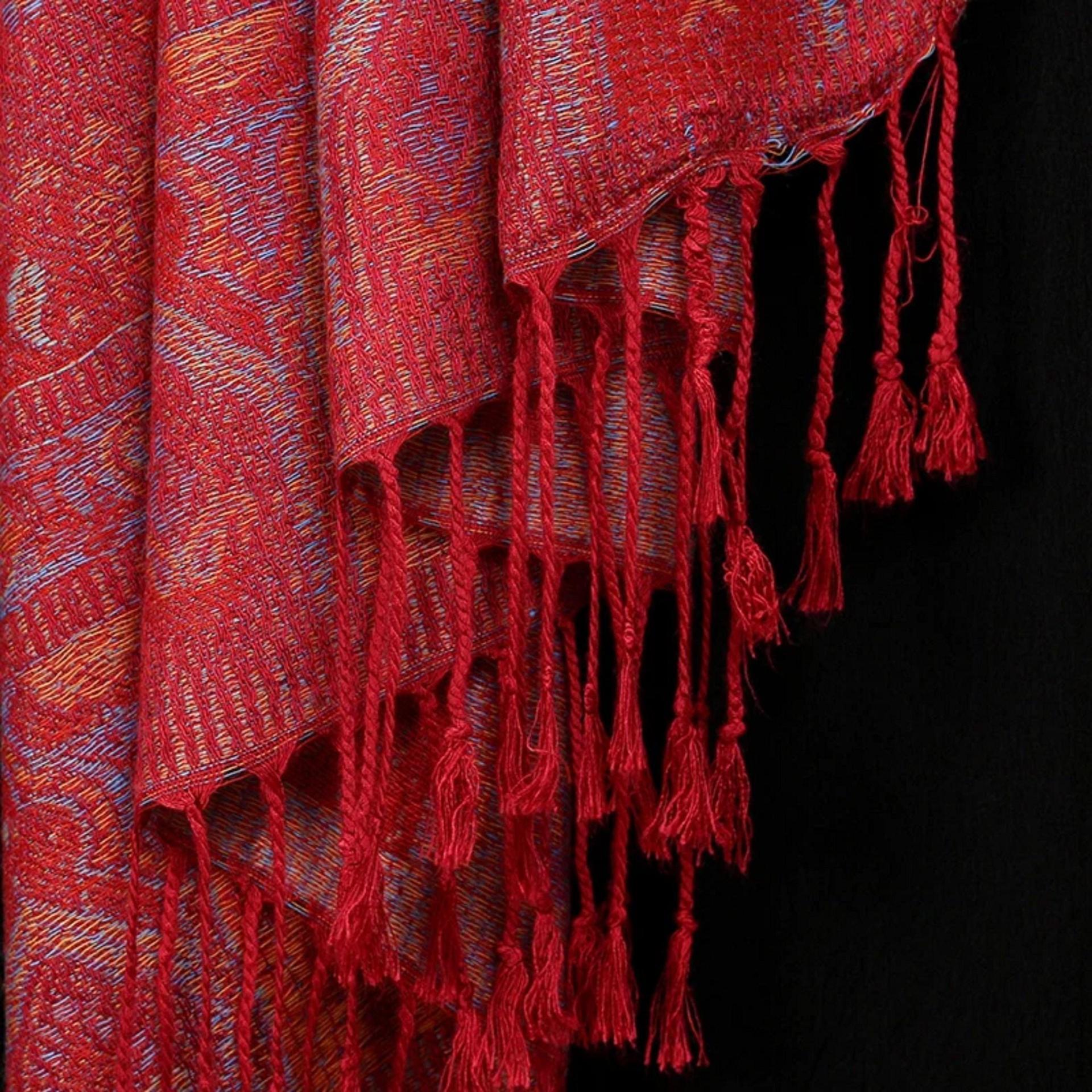 Reversible Soft Pashmina Shawl & Scarf for Women, Jacquard Brocade, Shawl, Sarong or Head Wraps