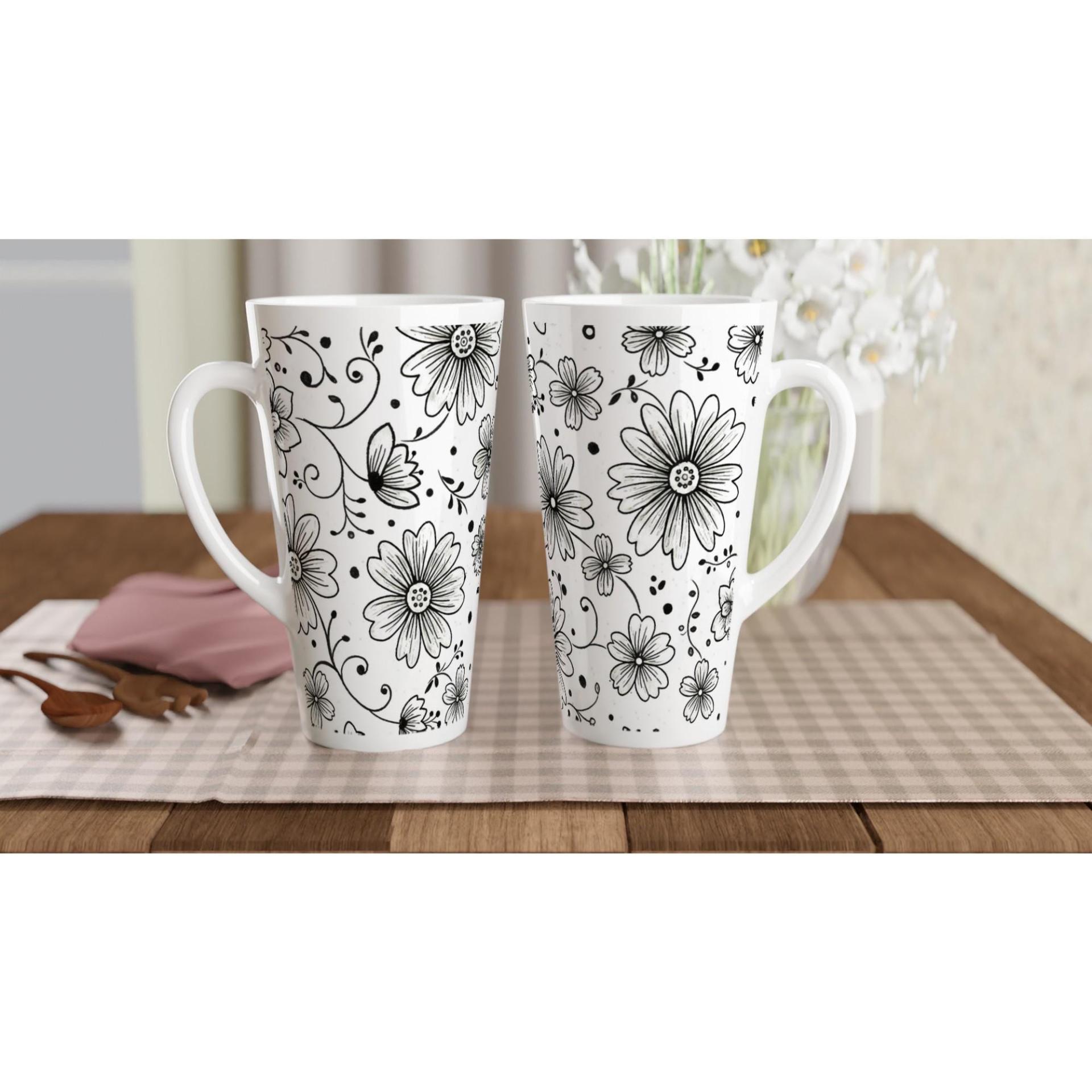 Latte 17oz Ceramic Mug - Coffee or Tea Cup, Extra Tall