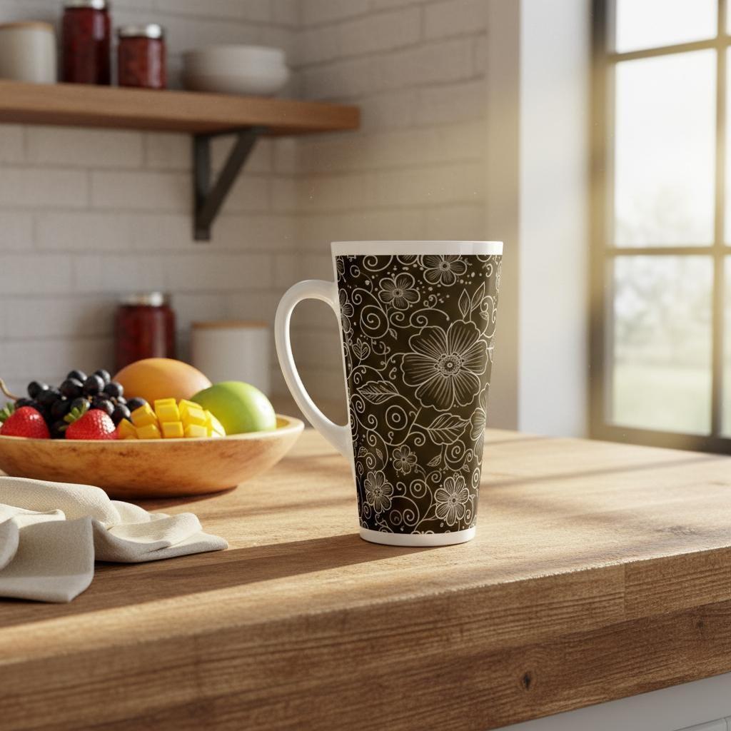 Latte 17oz Ceramic Mug - Coffee or Tea Cup, Extra Tall