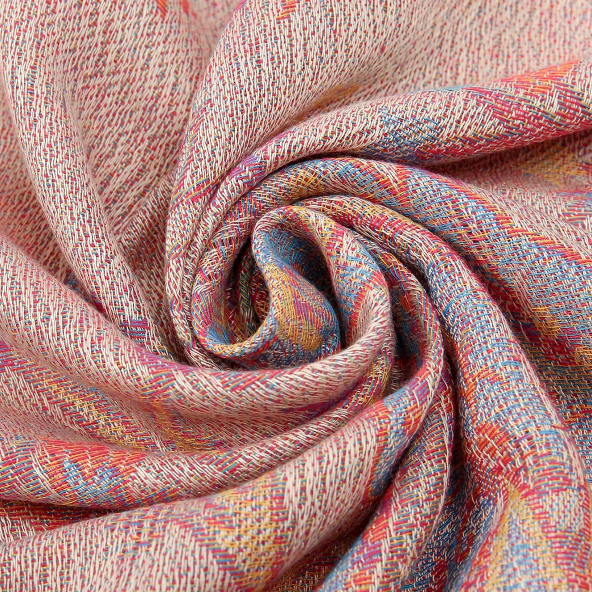 Reversible Soft Pashmina Shawl & Scarf for Women, Jacquard Brocade, Shawl, Sarong or Head Wraps