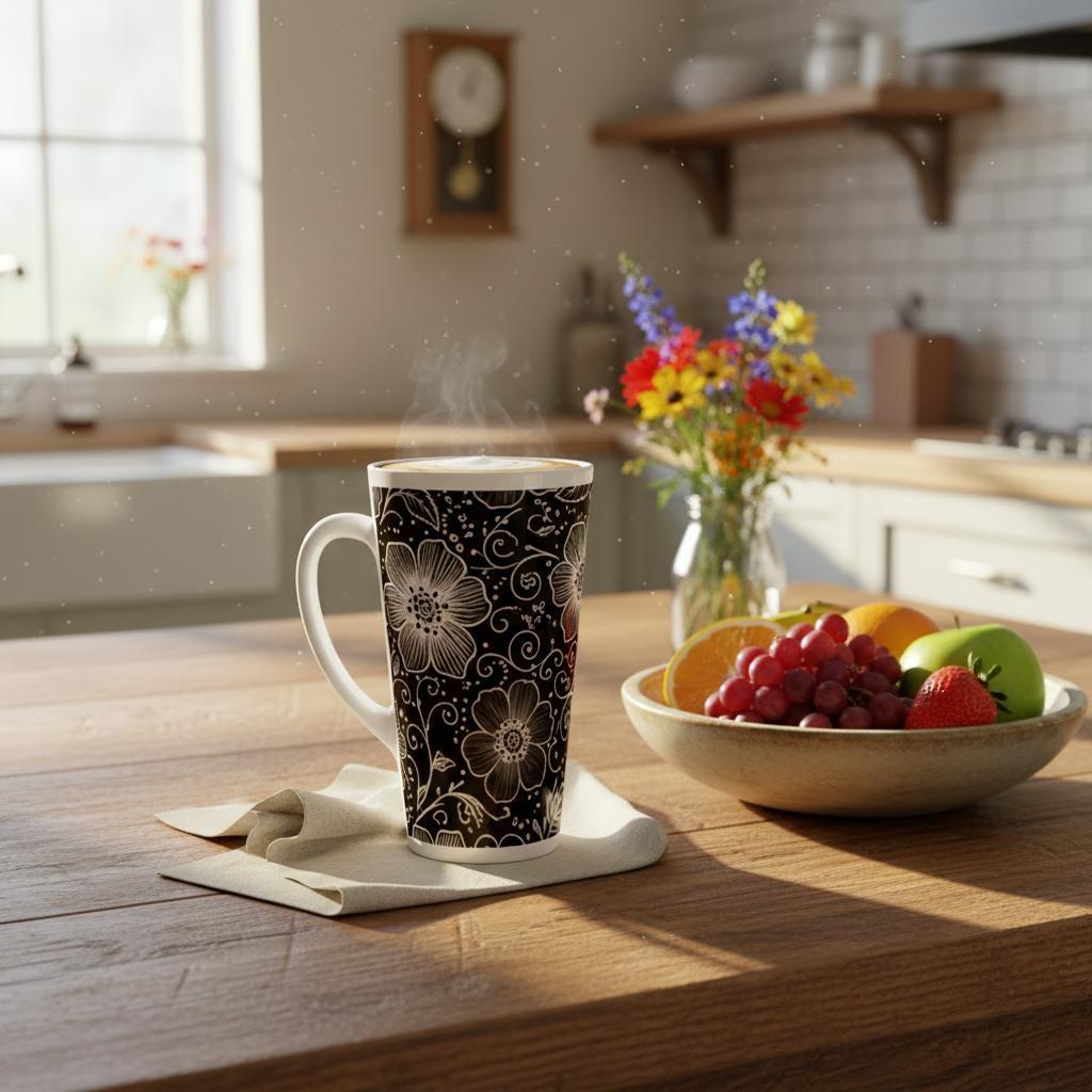 Latte 17oz Ceramic Mug - Coffee or Tea Cup, Extra Tall