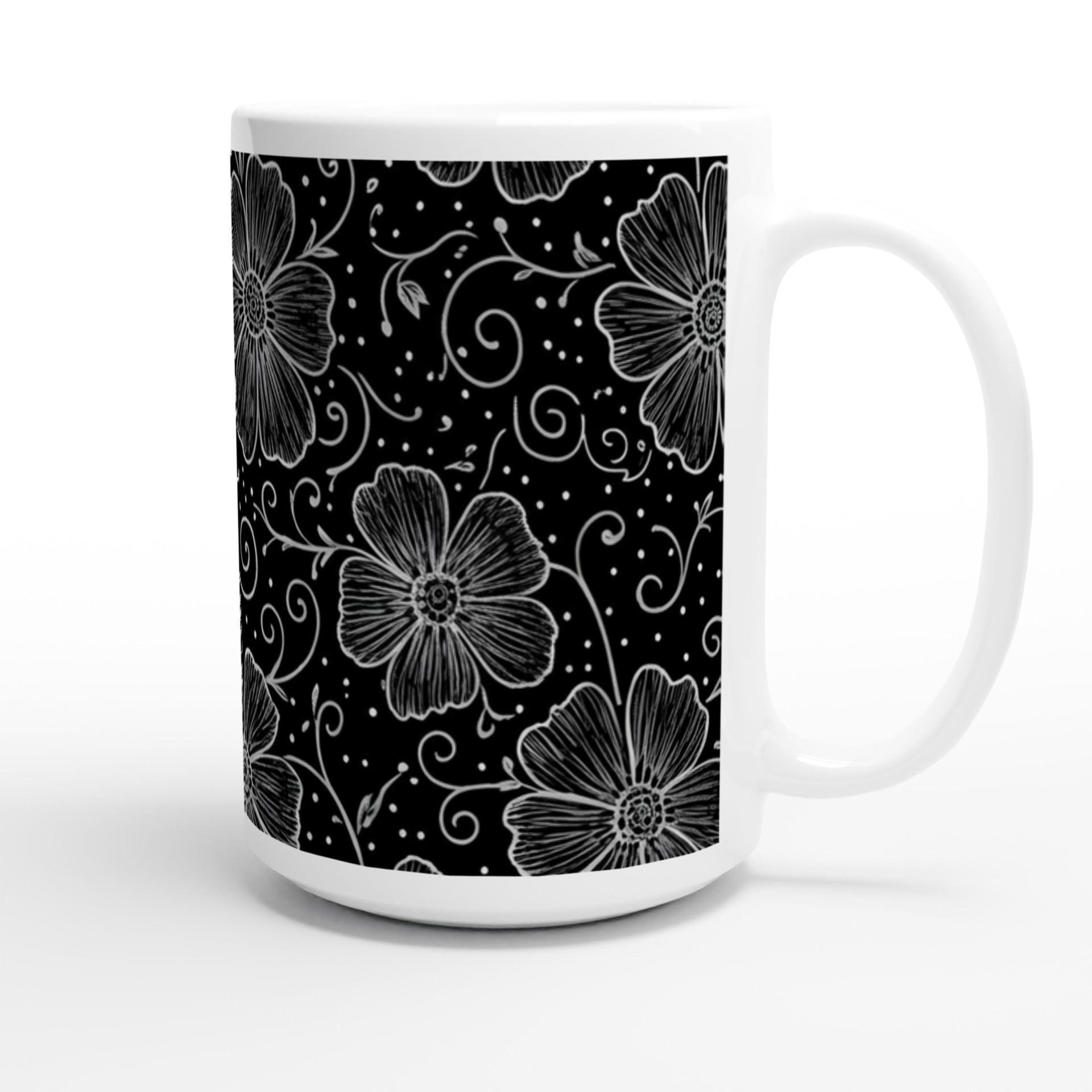 Floral Cups -  Large and Small Ceramic Mugs