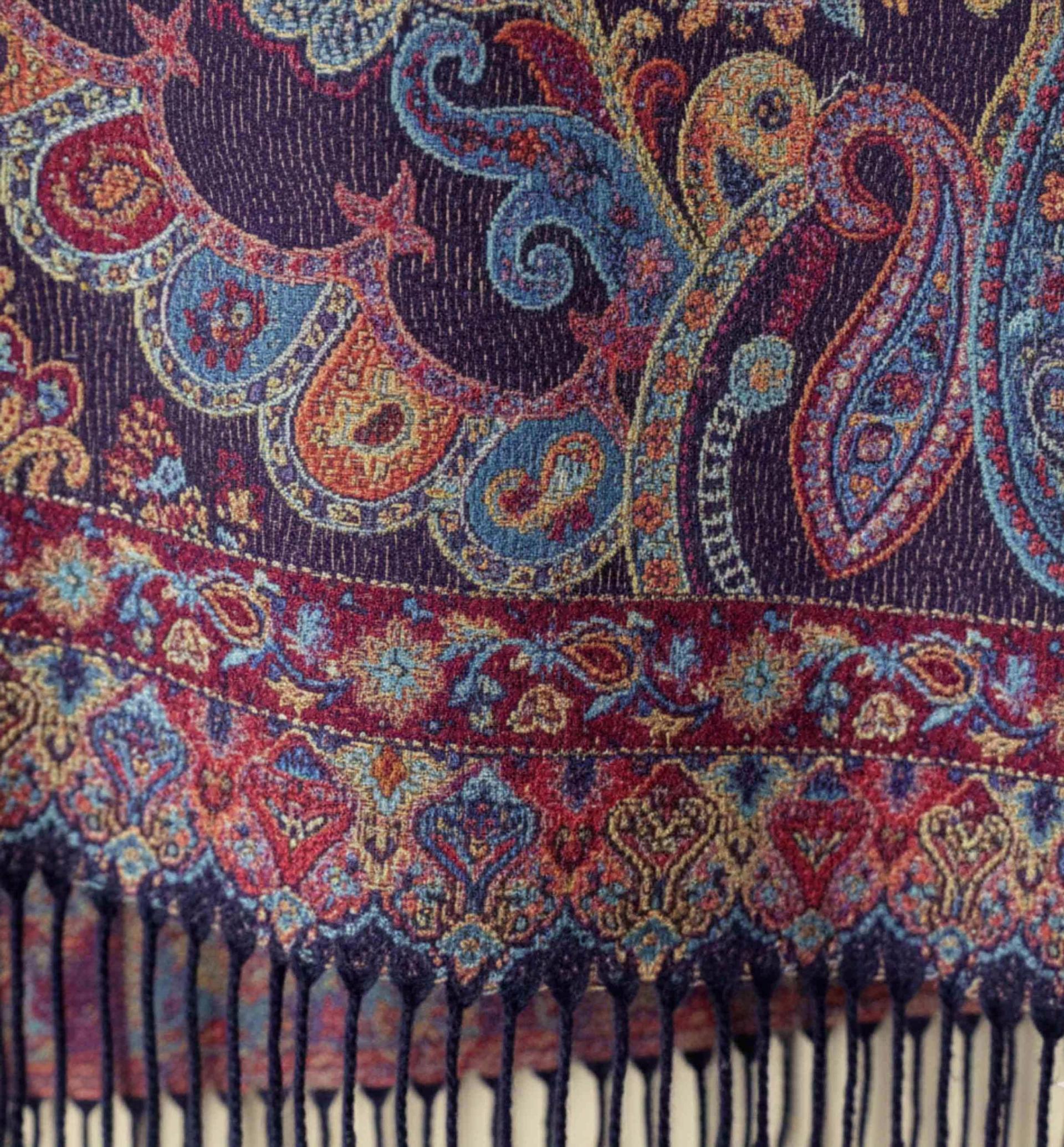 Soft Pashmina Shawl & Scarf for Women, Jacquard Brocade, Shawl, Sarong or Head Wraps