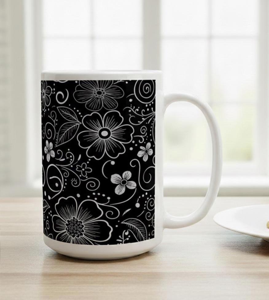Floral Cups -  Large and Small Ceramic Mugs
