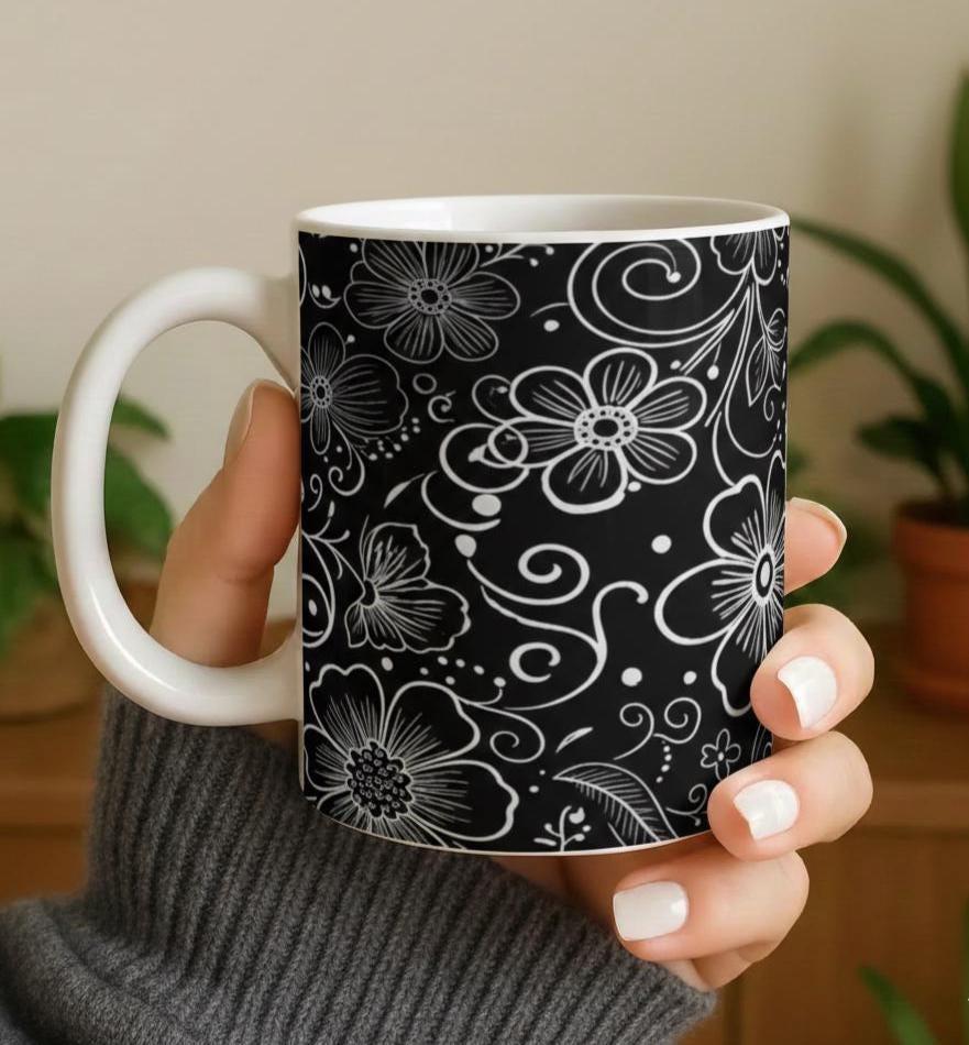 Floral Cups -  Large and Small Ceramic Mugs