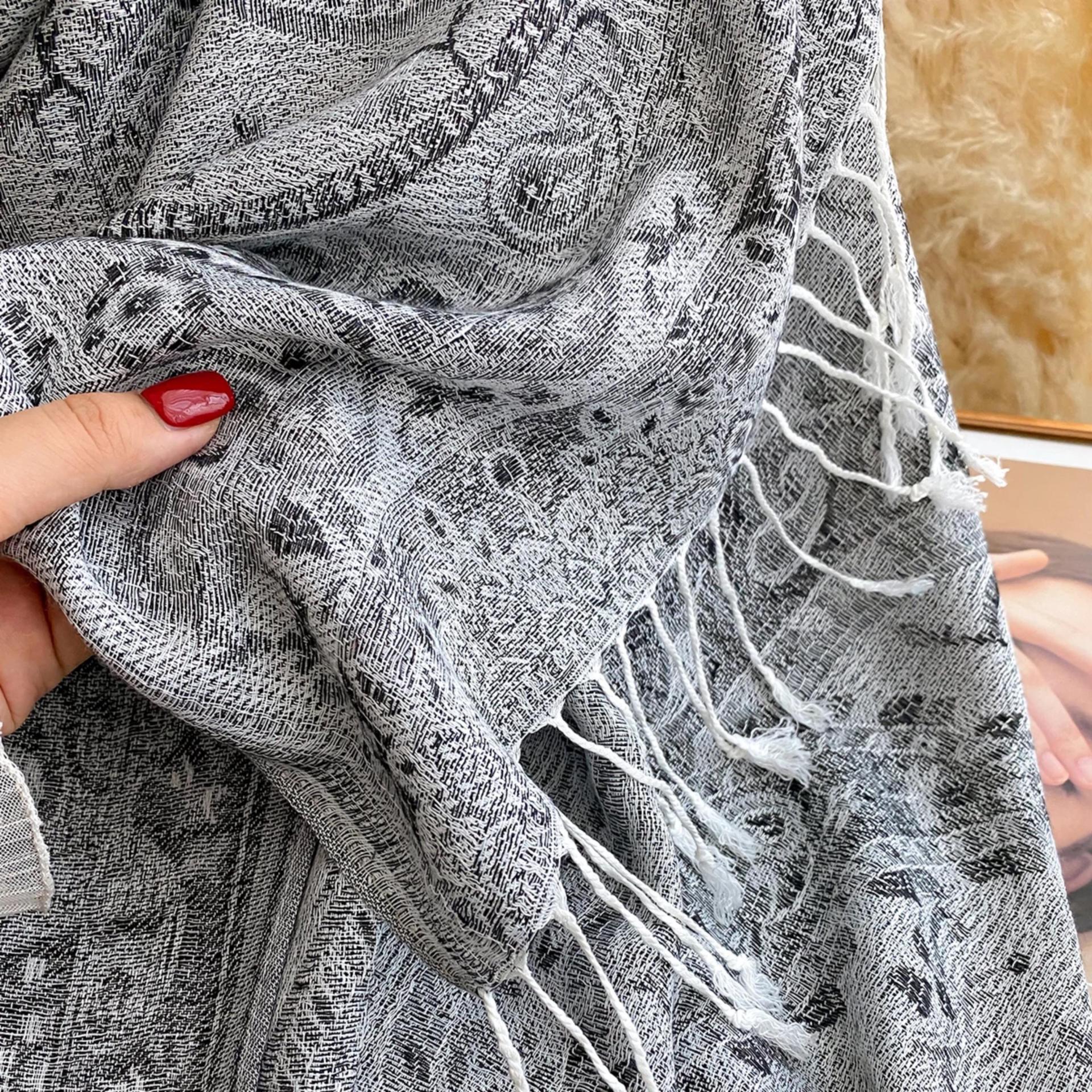 Soft Pashmina Shawl & Scarf for Women, Jacquard Brocade, Shawl, Sarong or Head Wraps