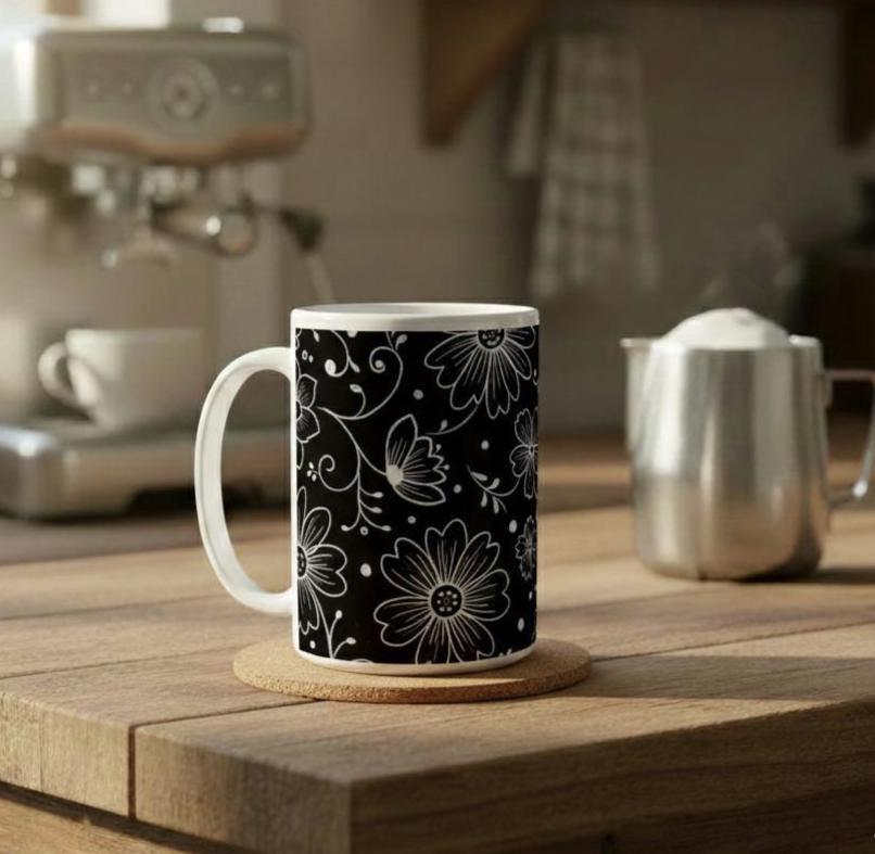 Floral Cups -  Large and Small Ceramic Mugs