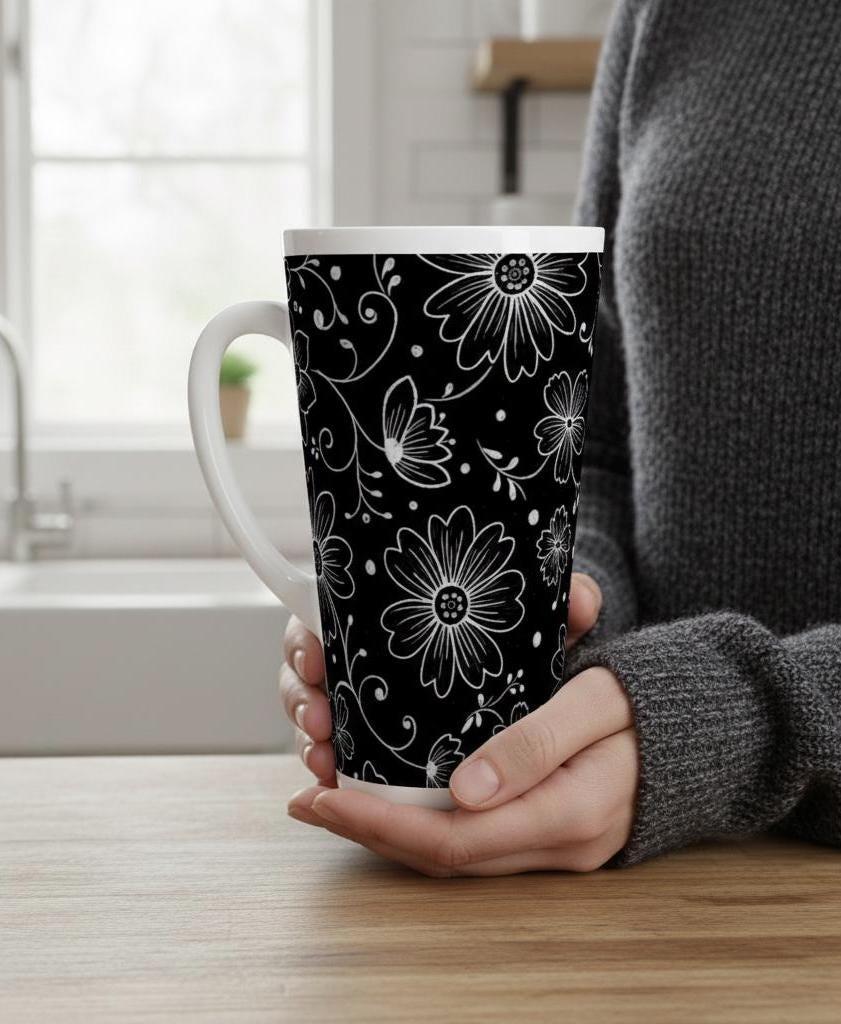 Latte 17oz Ceramic Mug - Coffee or Tea Cup, Extra Tall