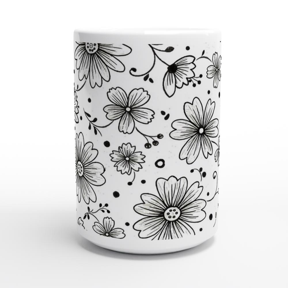 Floral Cups -  Large and Small Ceramic Mugs