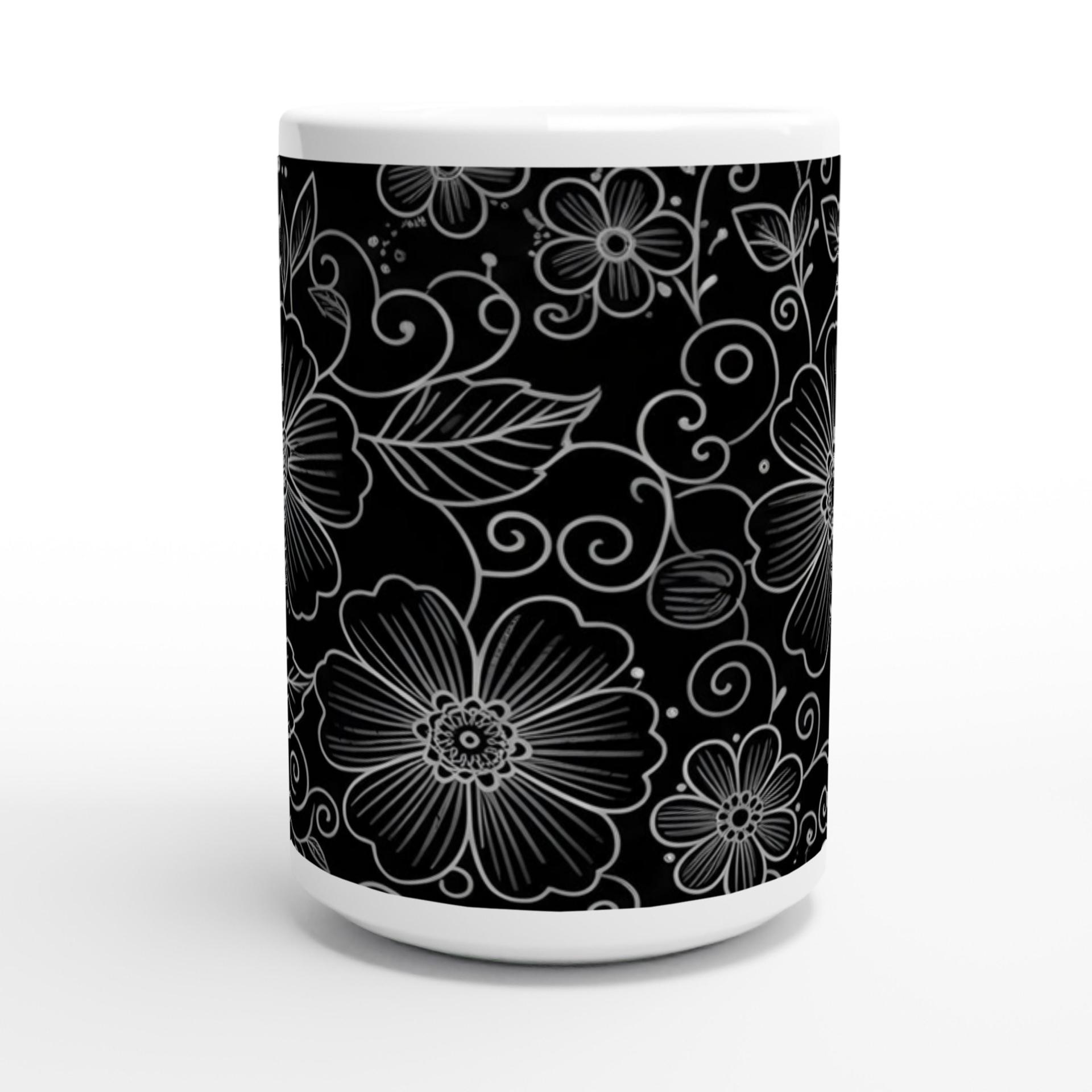 Floral Cups -  Large and Small Ceramic Mugs