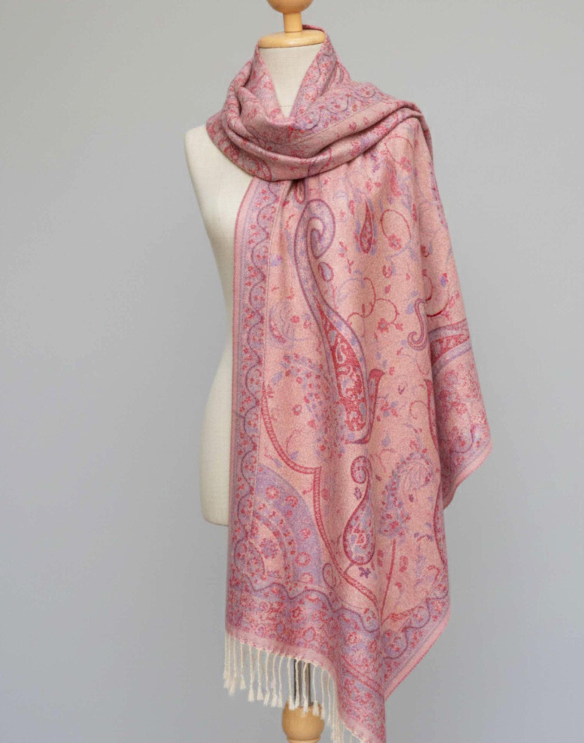 Soft Pashmina Shawl & Scarf for Women, Jacquard Brocade, Shawl, Sarong or Head Wraps