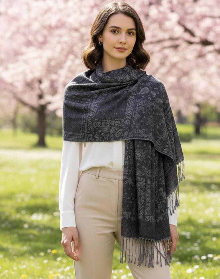 Soft Pashmina Shawl & Scarf for Women, Wide Scarf, Sarong or Head Wraps