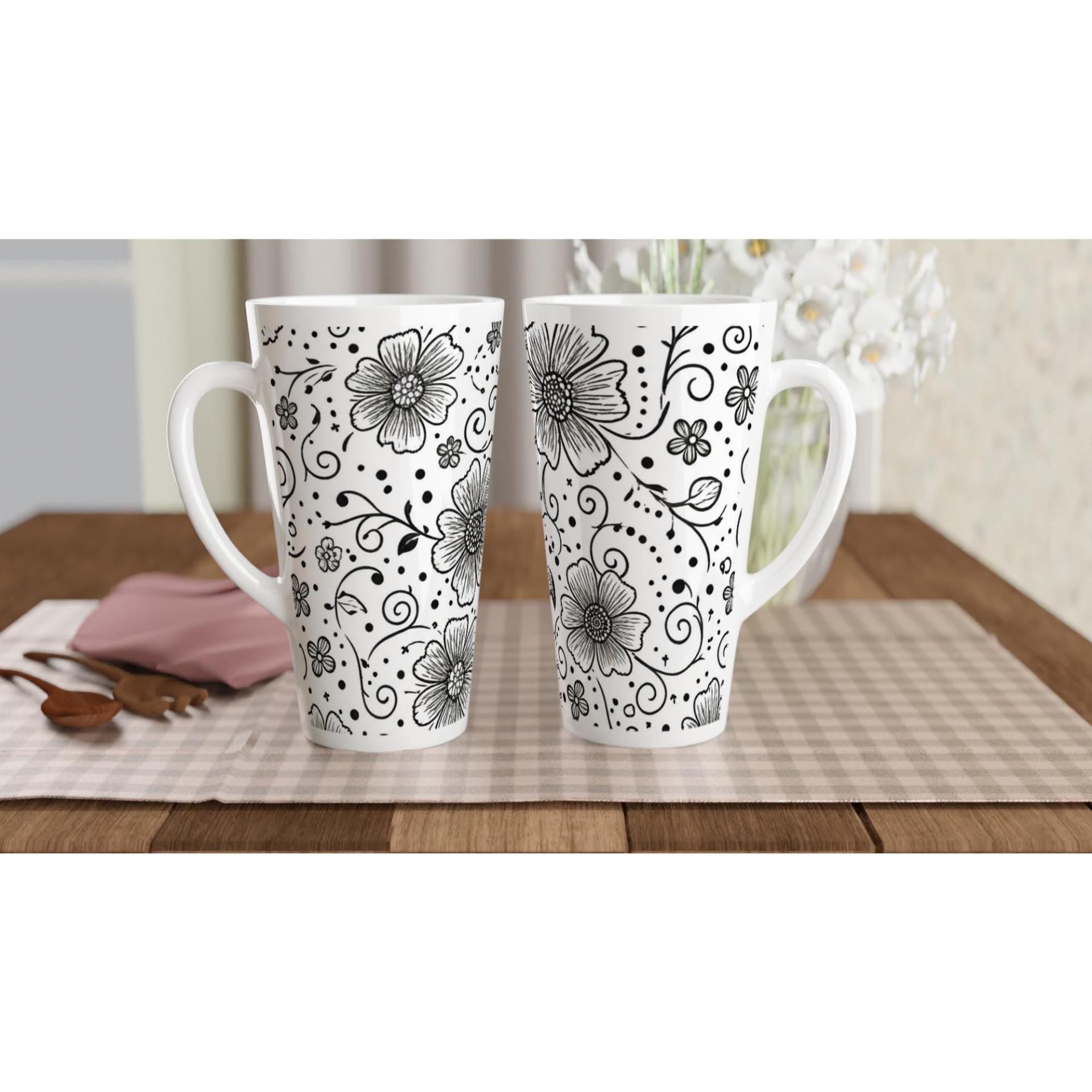 Latte 17oz Ceramic Mug - Coffee or Tea Cup, Extra Tall