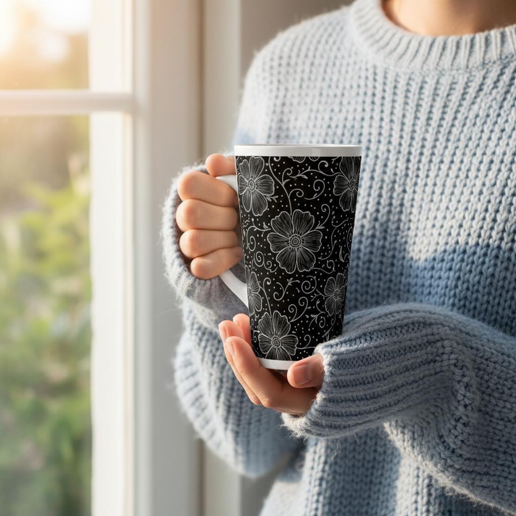 Latte 17oz Ceramic Mug - Coffee or Tea Cup, Extra Tall