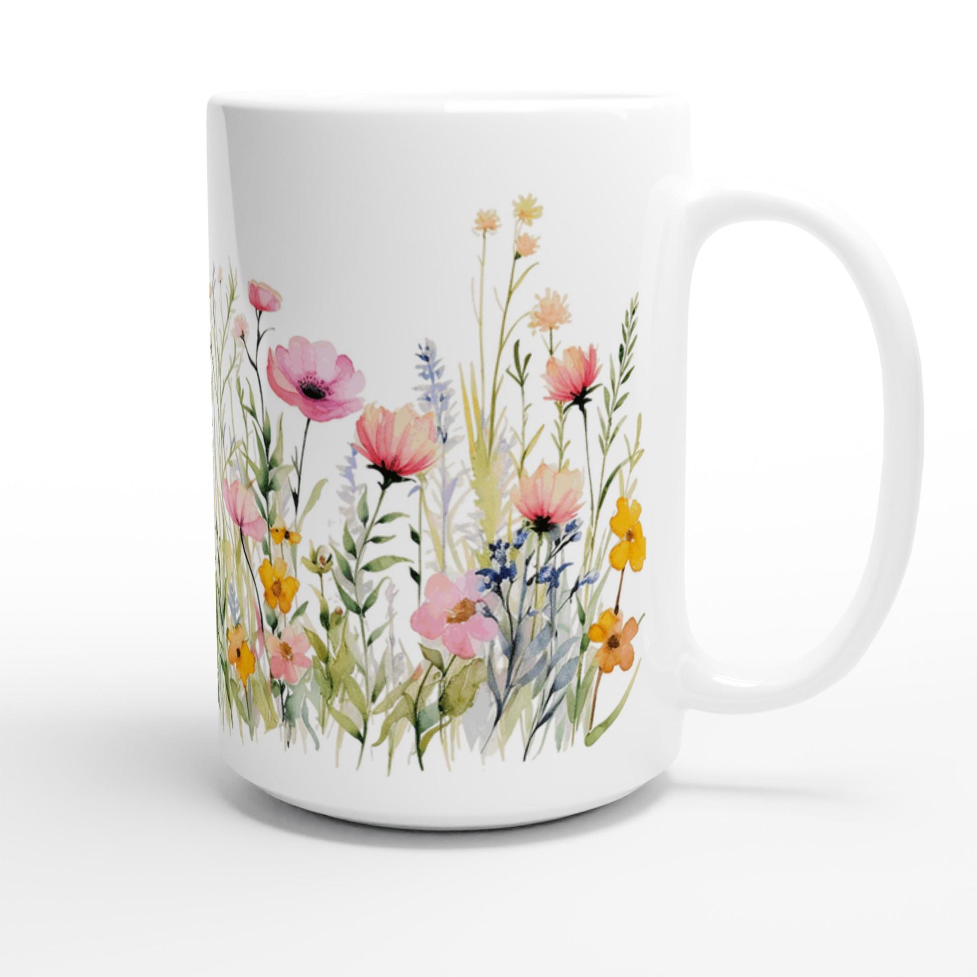 Floral Cups -  Large and Small Ceramic Mugs