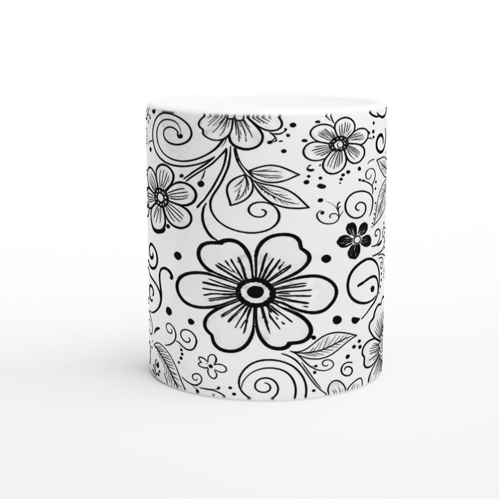 Floral Cups -  Large and Small Ceramic Mugs