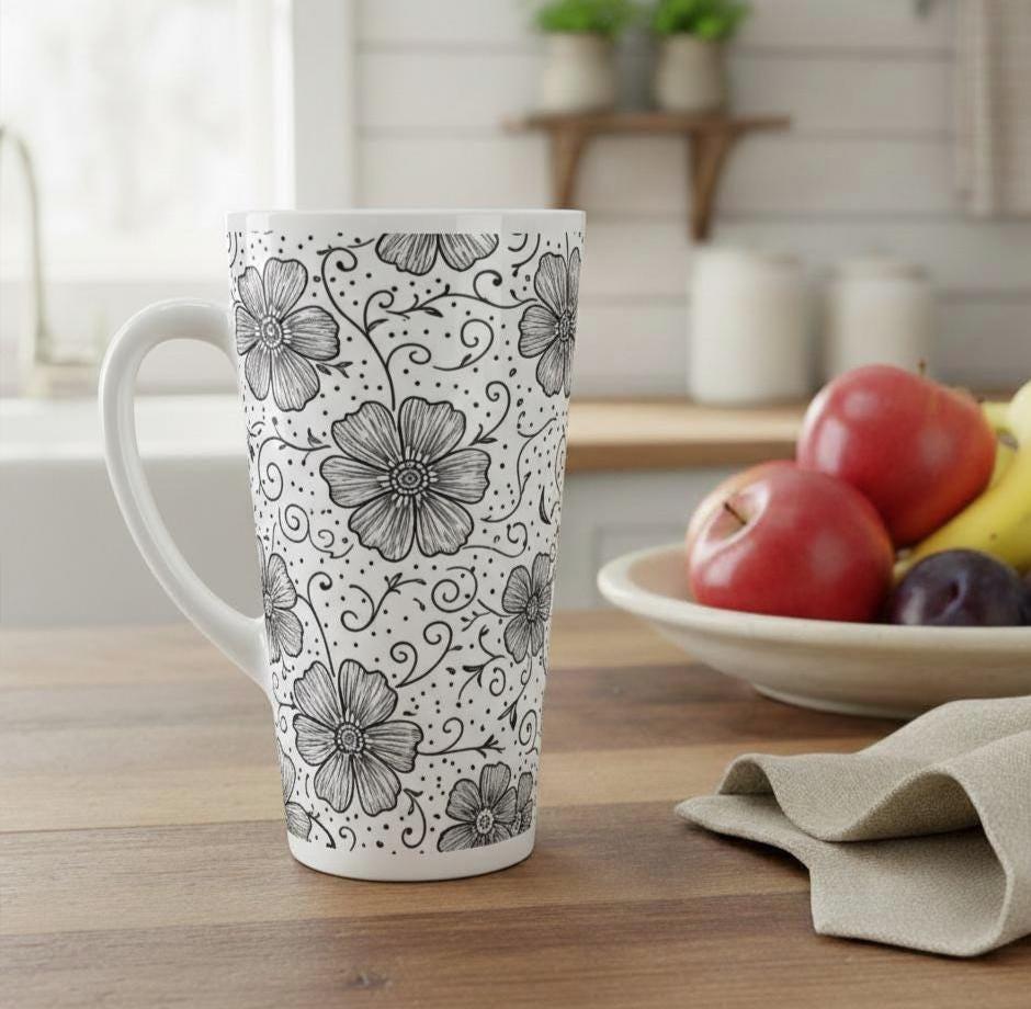 Latte 17oz Ceramic Mug - Coffee or Tea Cup, Extra Tall
