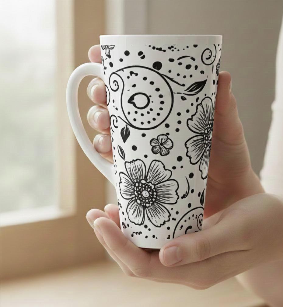 Latte 17oz Ceramic Mug - Coffee or Tea Cup, Extra Tall