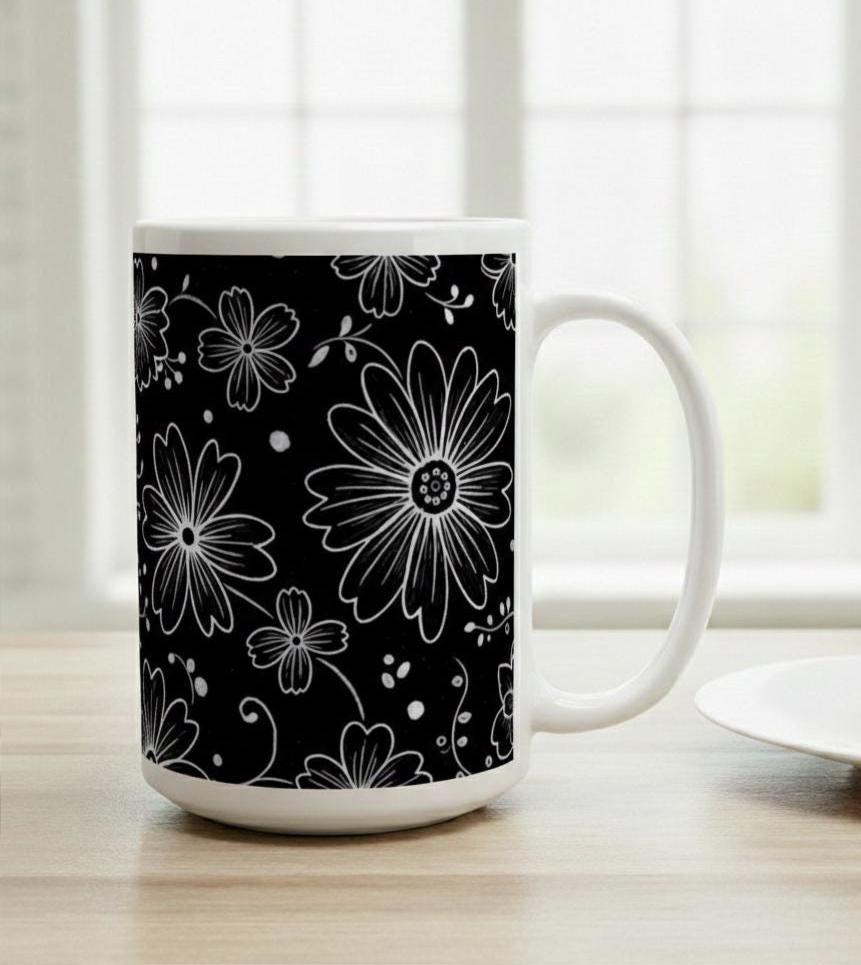 Floral Cups -  Large and Small Ceramic Mugs