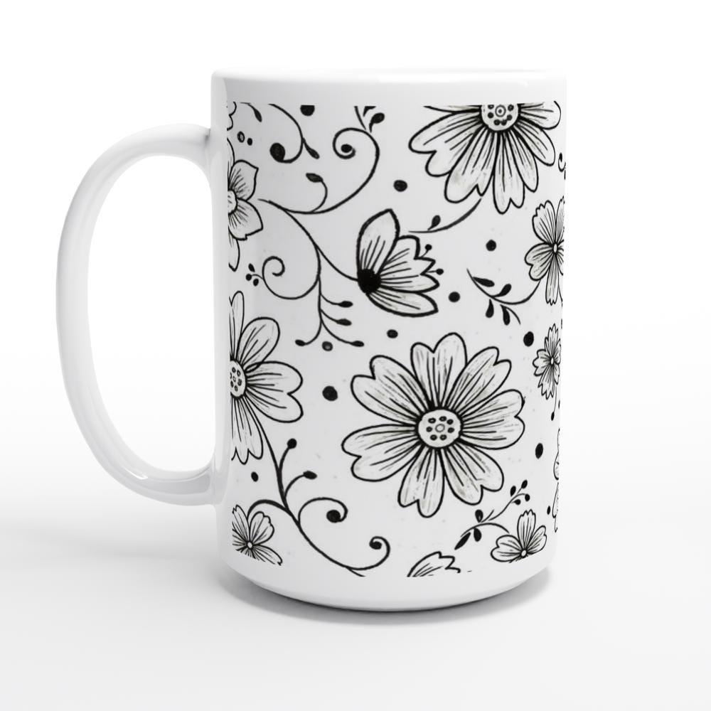 Floral Cups -  Large and Small Ceramic Mugs