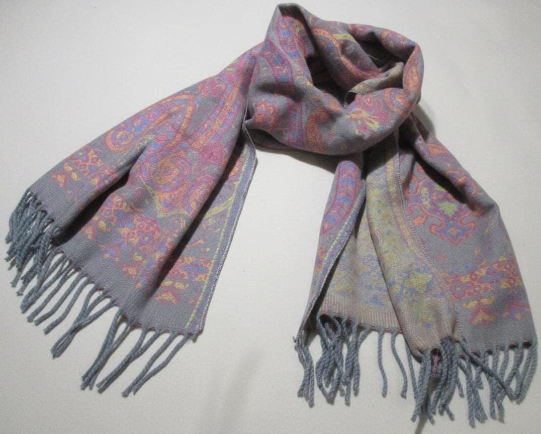 Reversible Soft Pashmina Shawl & Scarf for Women, Jacquard Brocade, Shawl, Sarong or Head Wraps