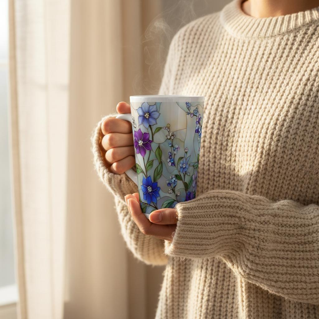 Latte 17oz Ceramic Mug - Coffee or Tea Cup, Extra Tall