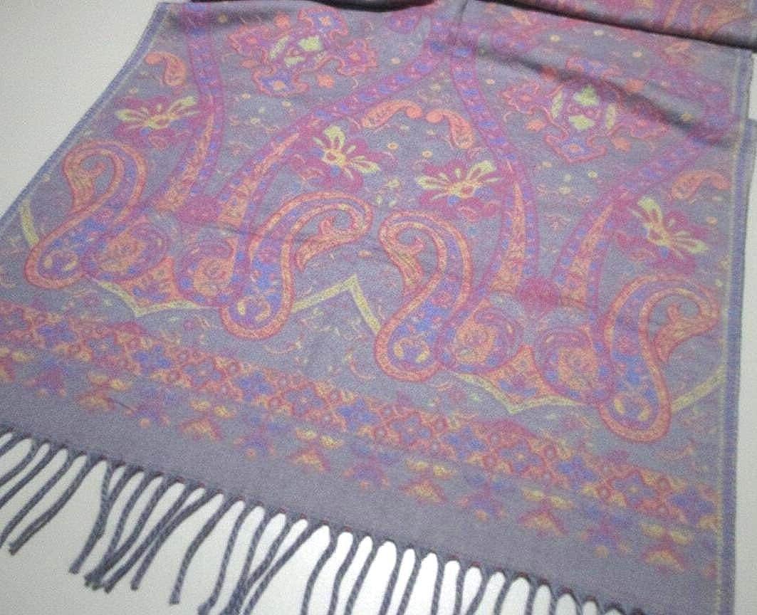 Reversible Soft Pashmina Shawl & Scarf for Women, Jacquard Brocade, Shawl, Sarong or Head Wraps