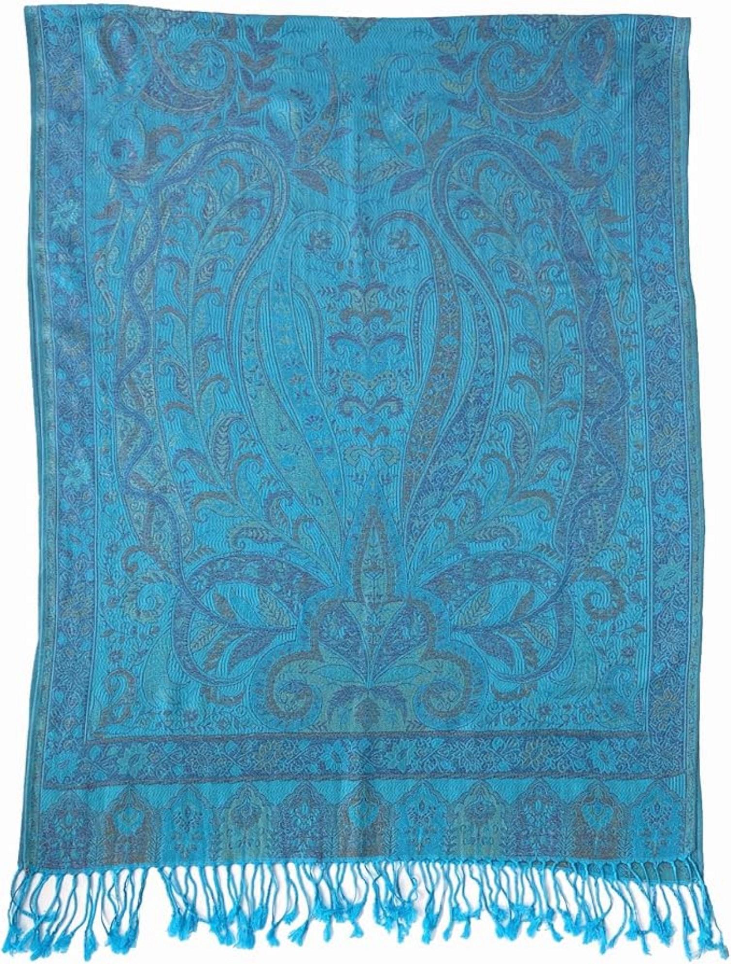 Reversible Soft Pashmina Shawl & Scarf for Women, Jacquard Brocade, Shawl, Sarong or Head Wraps
