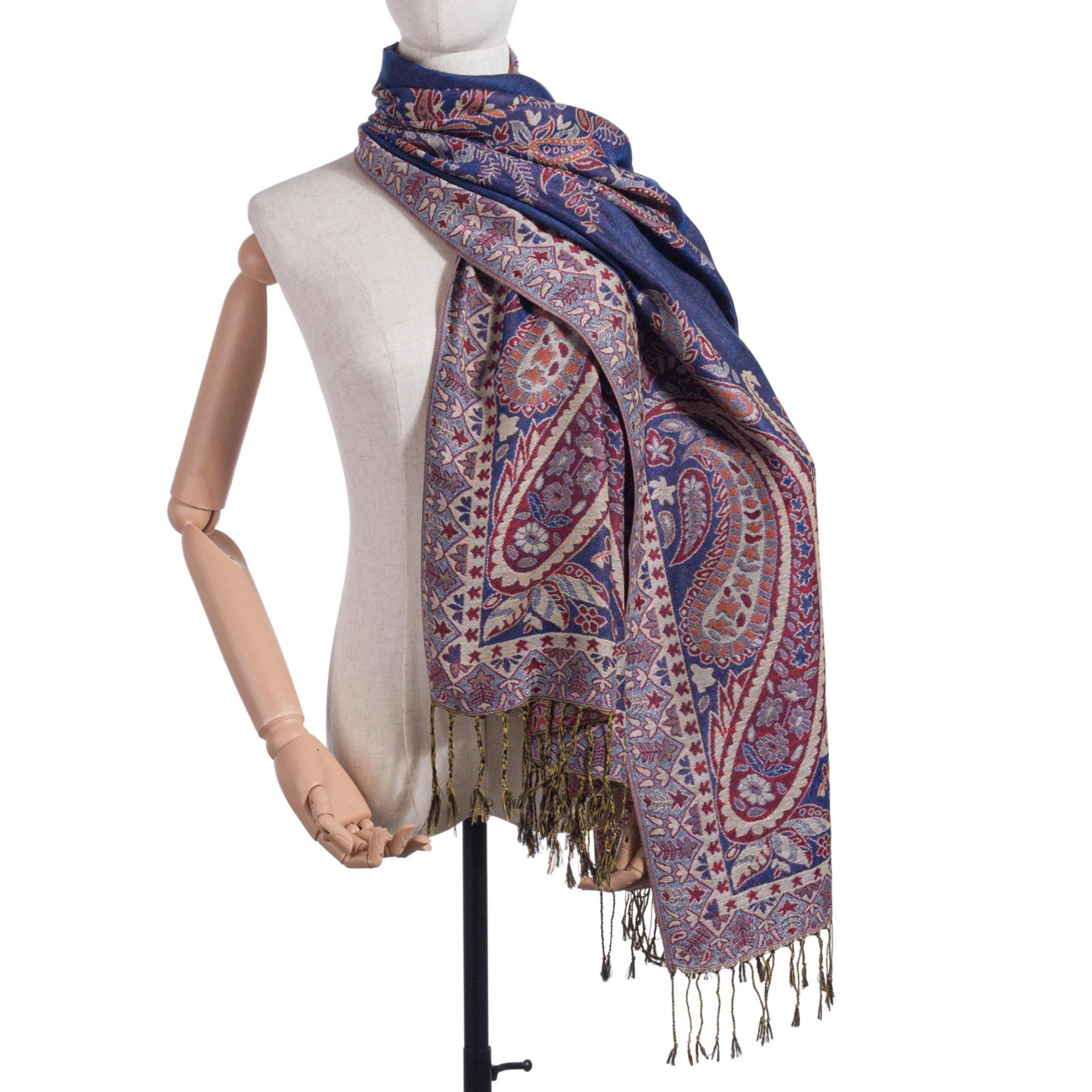 Pashmina Shawl & Scarf for Women, Jacquard Brocade, Shawl, Sarong or Head Wraps