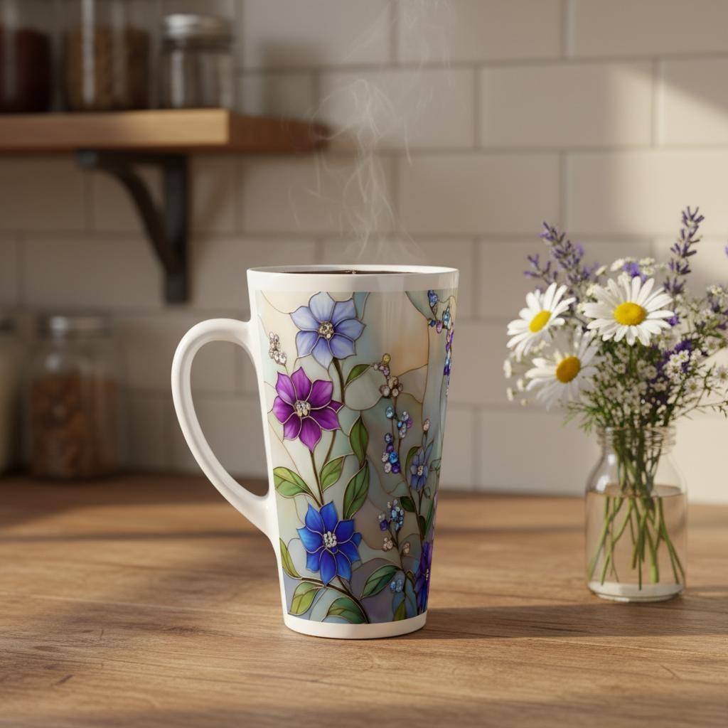 Latte 17oz Ceramic Mug - Coffee or Tea Cup, Extra Tall