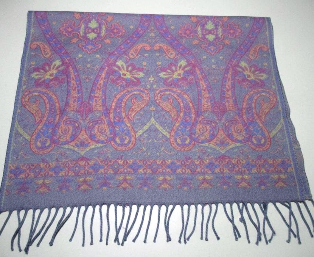 Reversible Soft Pashmina Shawl & Scarf for Women, Jacquard Brocade, Shawl, Sarong or Head Wraps