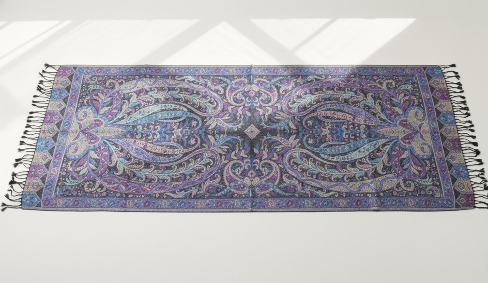 Reversible Soft Pashmina Shawl & Scarf for Women, Jacquard Brocade, Shawl, Sarong or Head Wraps