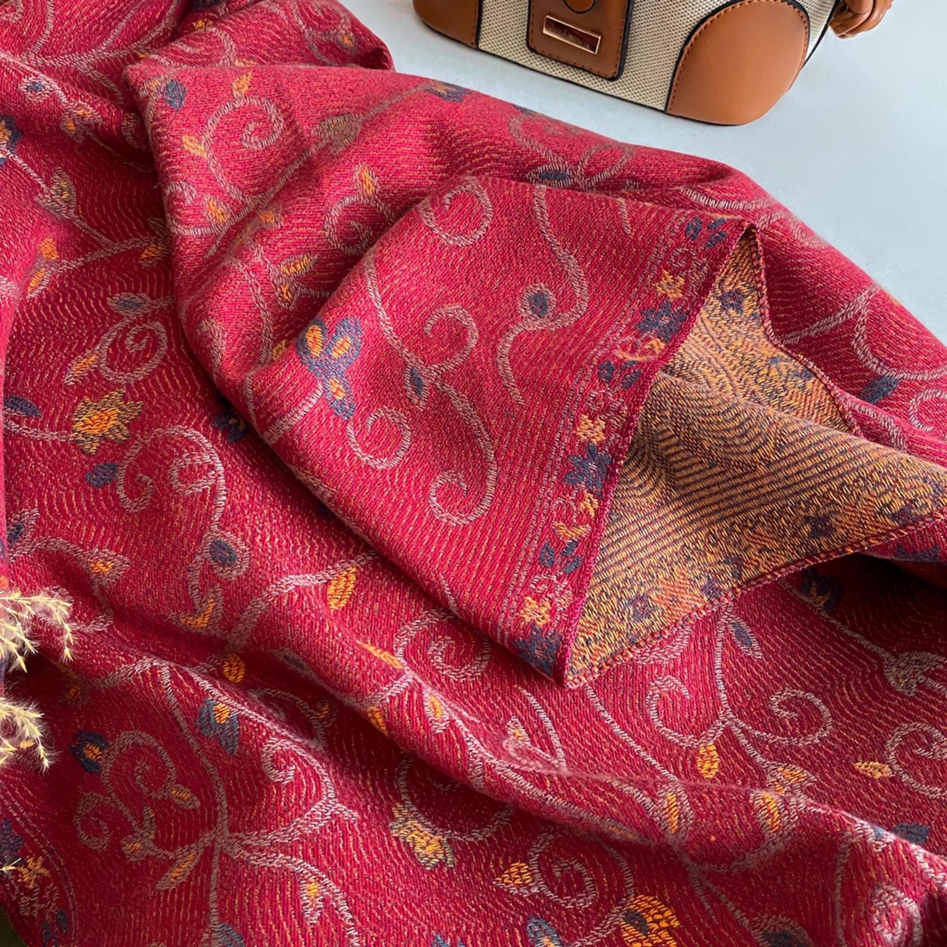 Thick & Soft Pashmina Shawl and Scarf for Women, Jacquard Brocade, Blanket Shawl