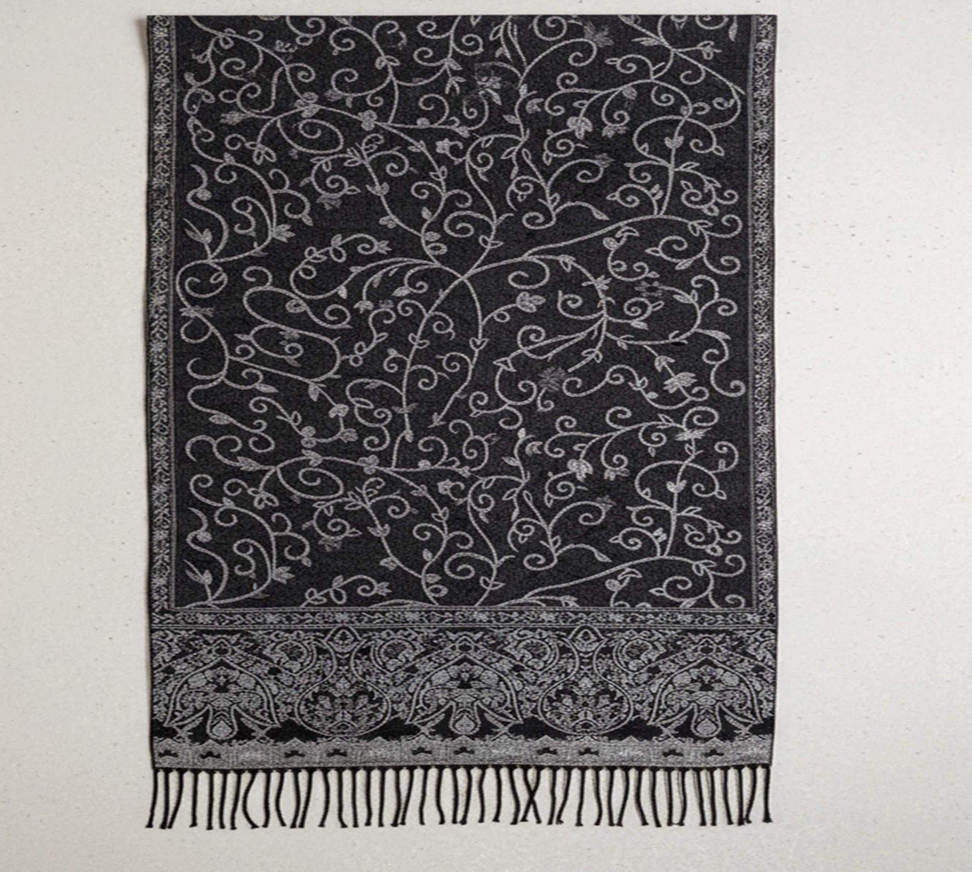 Thick & Soft Pashmina Shawl and Scarf for Women, Jacquard Brocade, Blanket Shawl