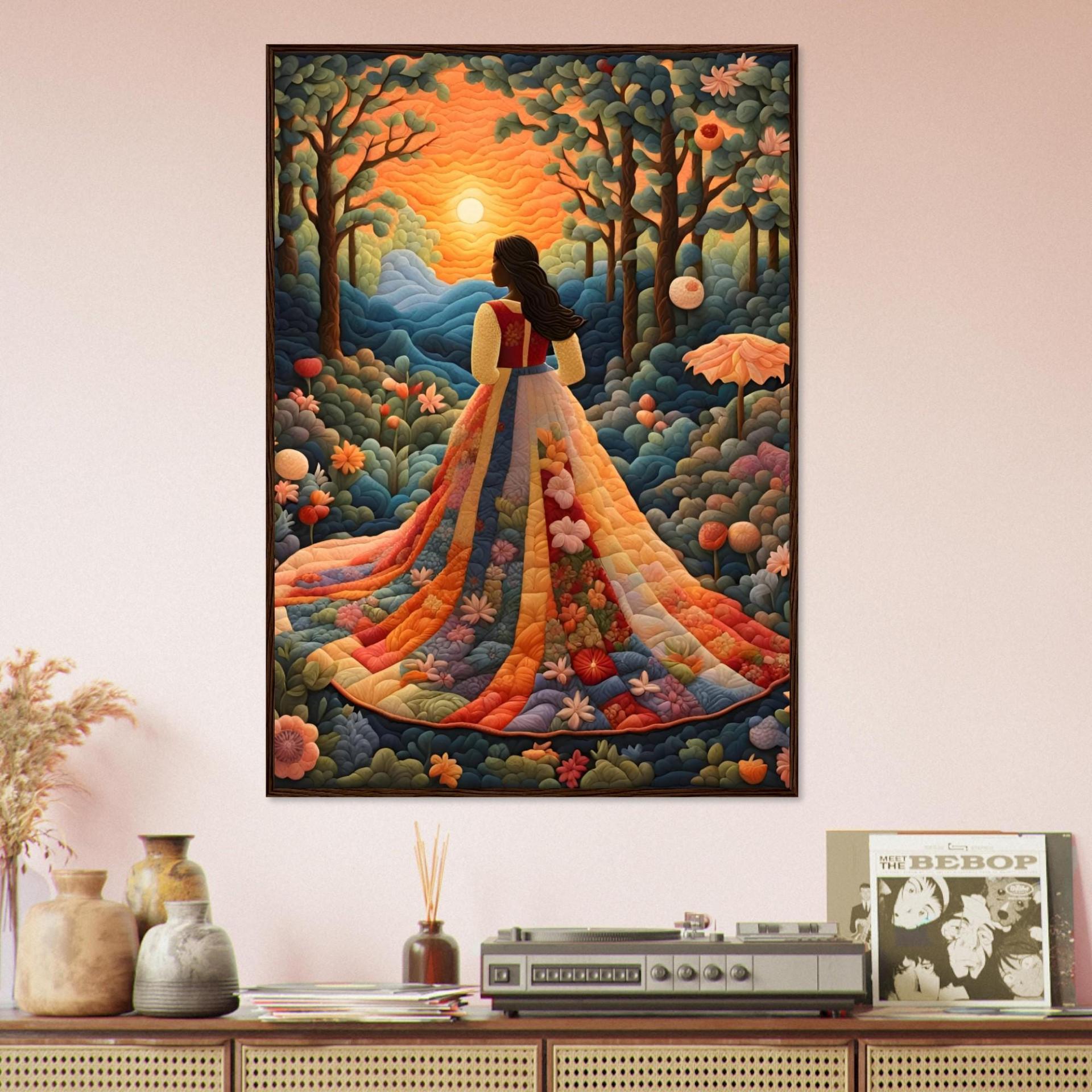 Floral Forest Print - Framed or Unframed - Original Art - Print on Paper
