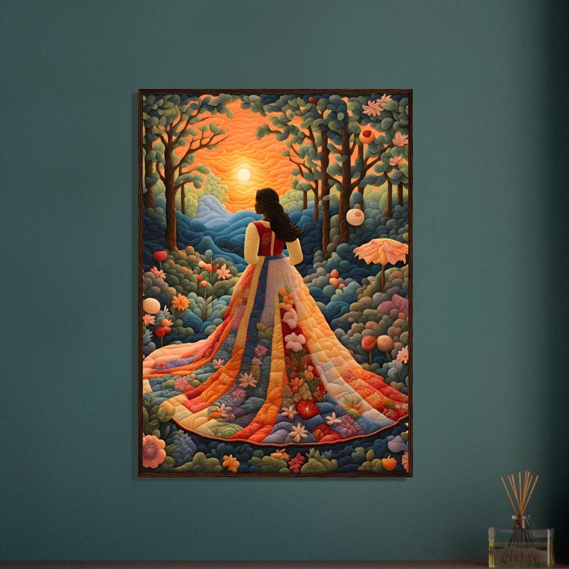Floral Forest Print - Framed or Unframed - Original Art - Print on Paper