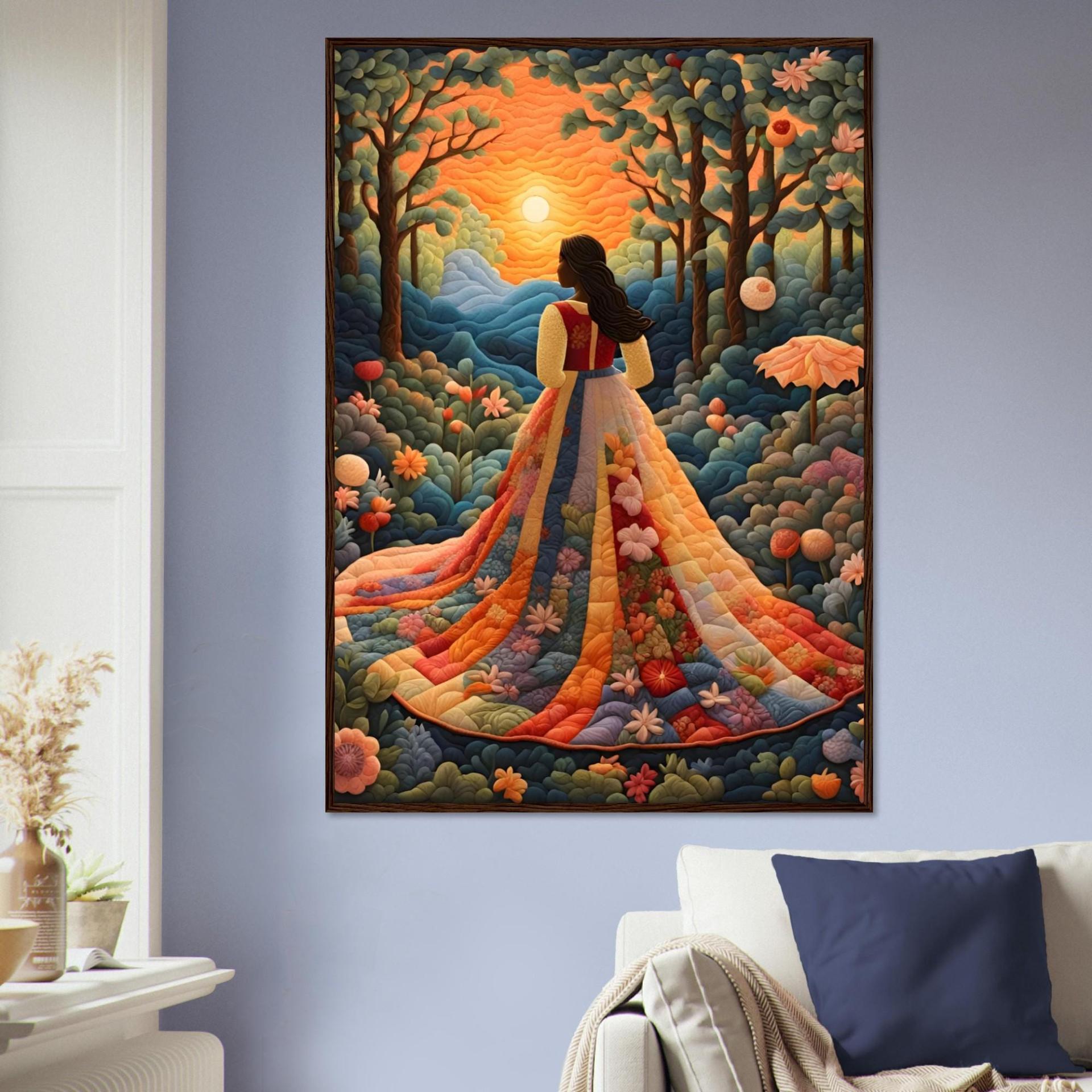 Floral Forest Print - Framed or Unframed - Original Art - Print on Paper