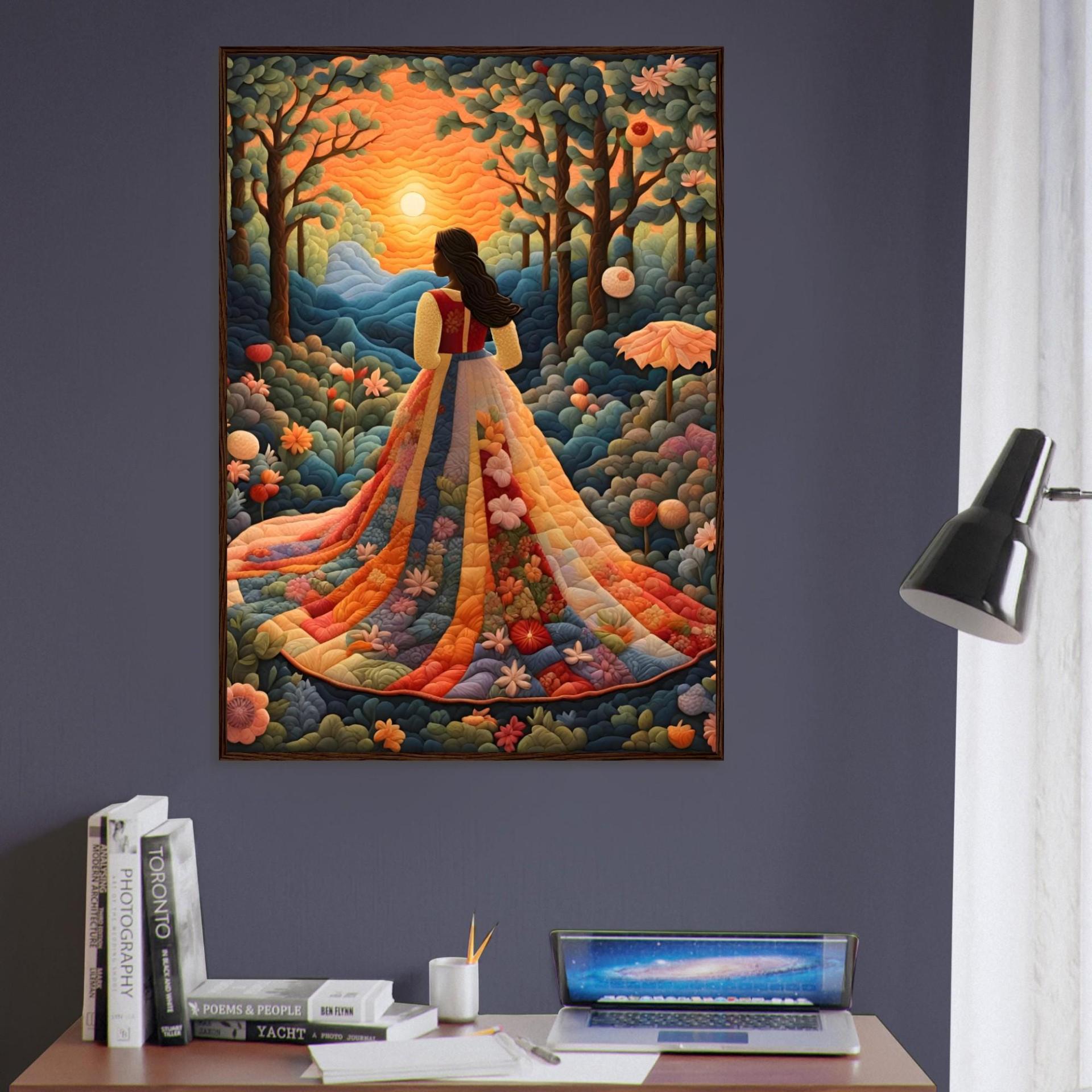 Floral Forest Print - Framed or Unframed - Original Art - Print on Paper